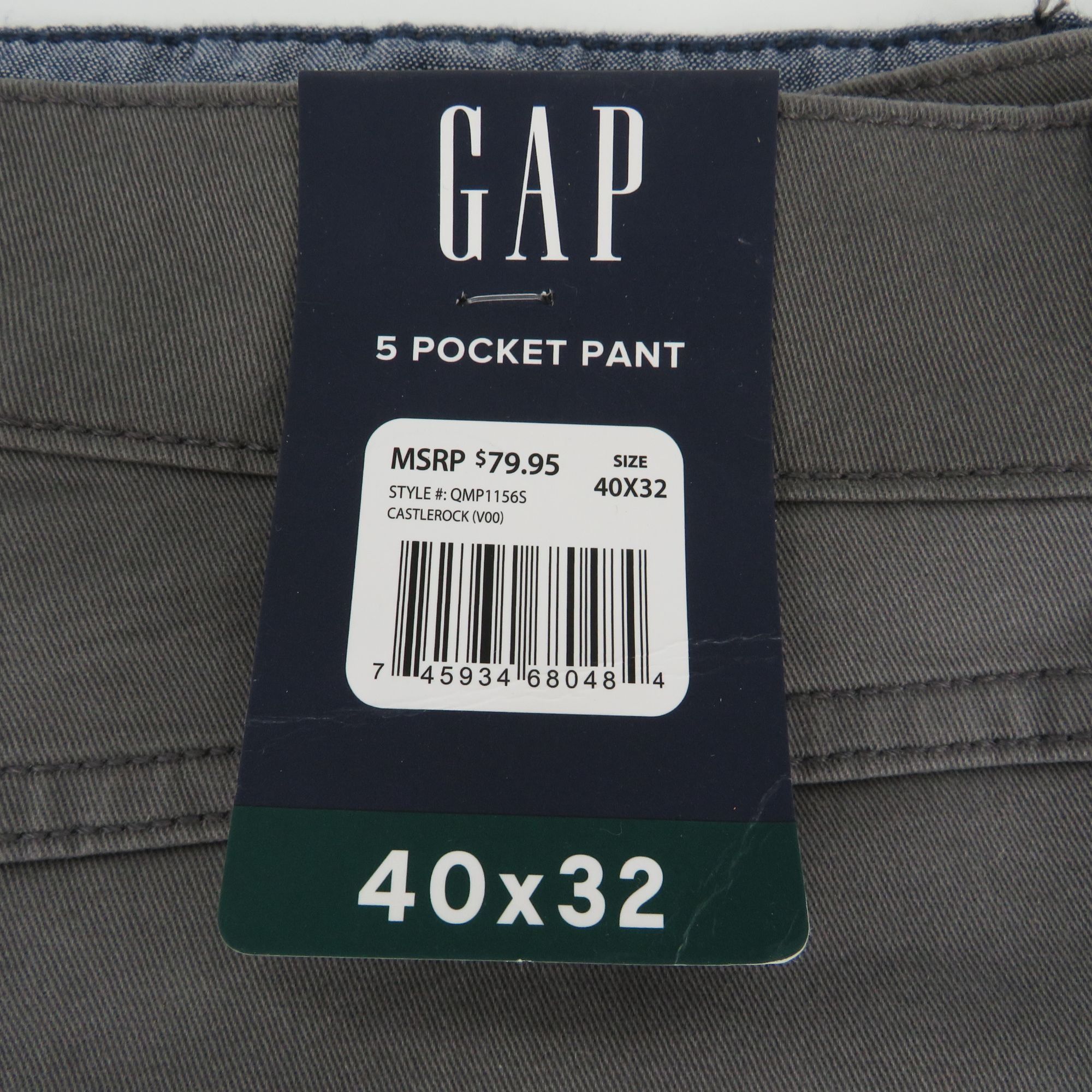 Gap Gap Men's 5 Pocket Slim Fit Stretch Twill Pants 40x32 Castle Size US 40 / EU 56 - 4 Thumbnail