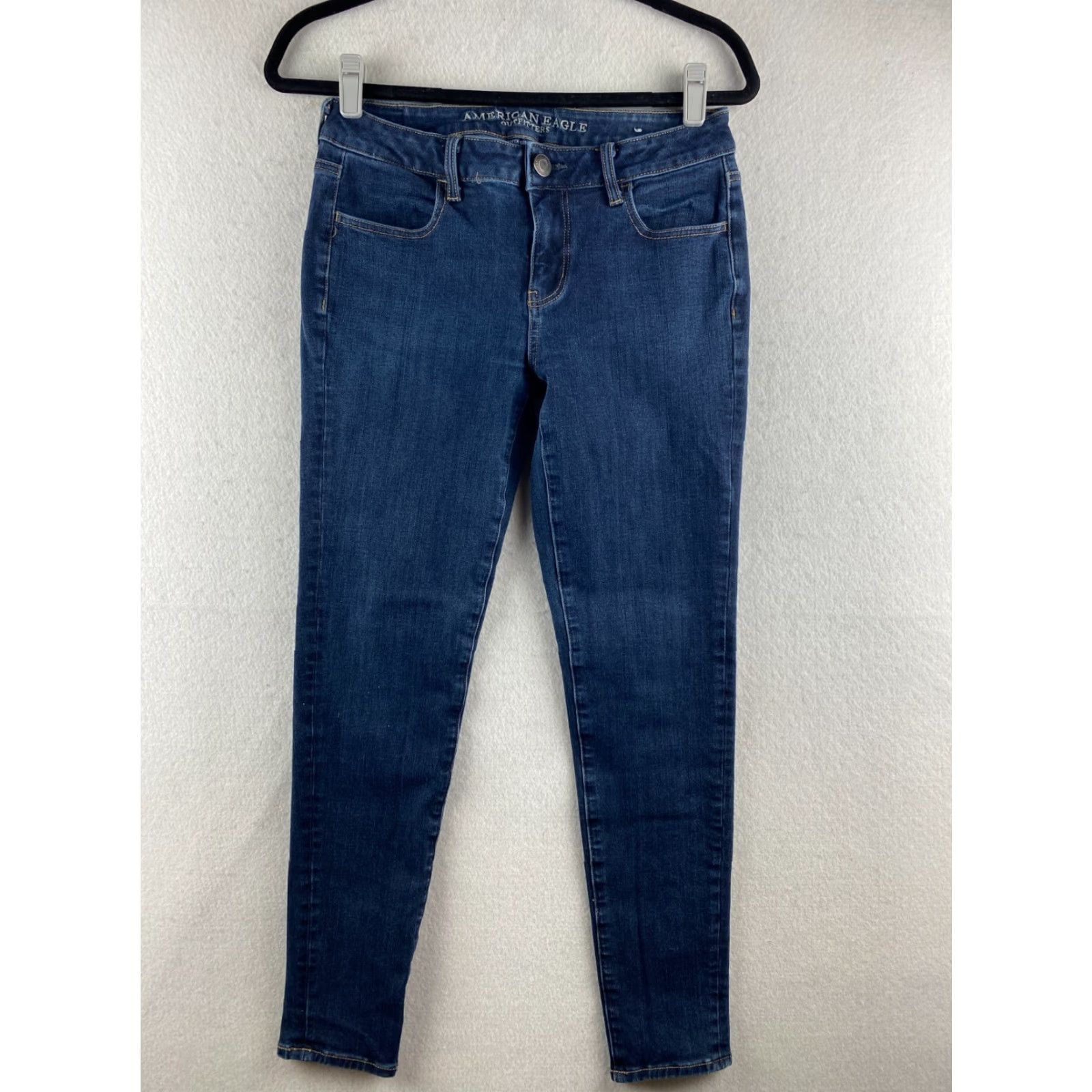 American Eagle Outfitters American Eagle Jeans Womens 8 Blue Jegging Skinny Ankle Stretch Denim Dark Size 30" / US 8 / IT 44 - 2 Thumbnail