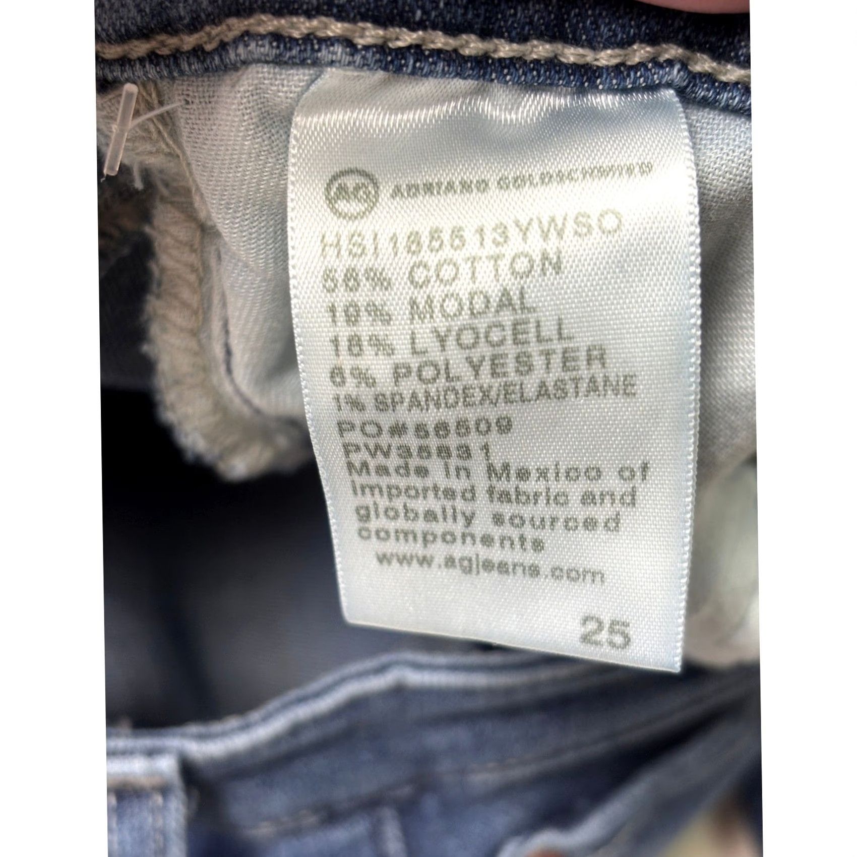 Vintage VINTAGE AG Adriano Goldschmied Prima Ankle Cigarette Leg Jeans Womens 25X28 Dark Wash Size 42" / US 20 - 7 Thumbnail