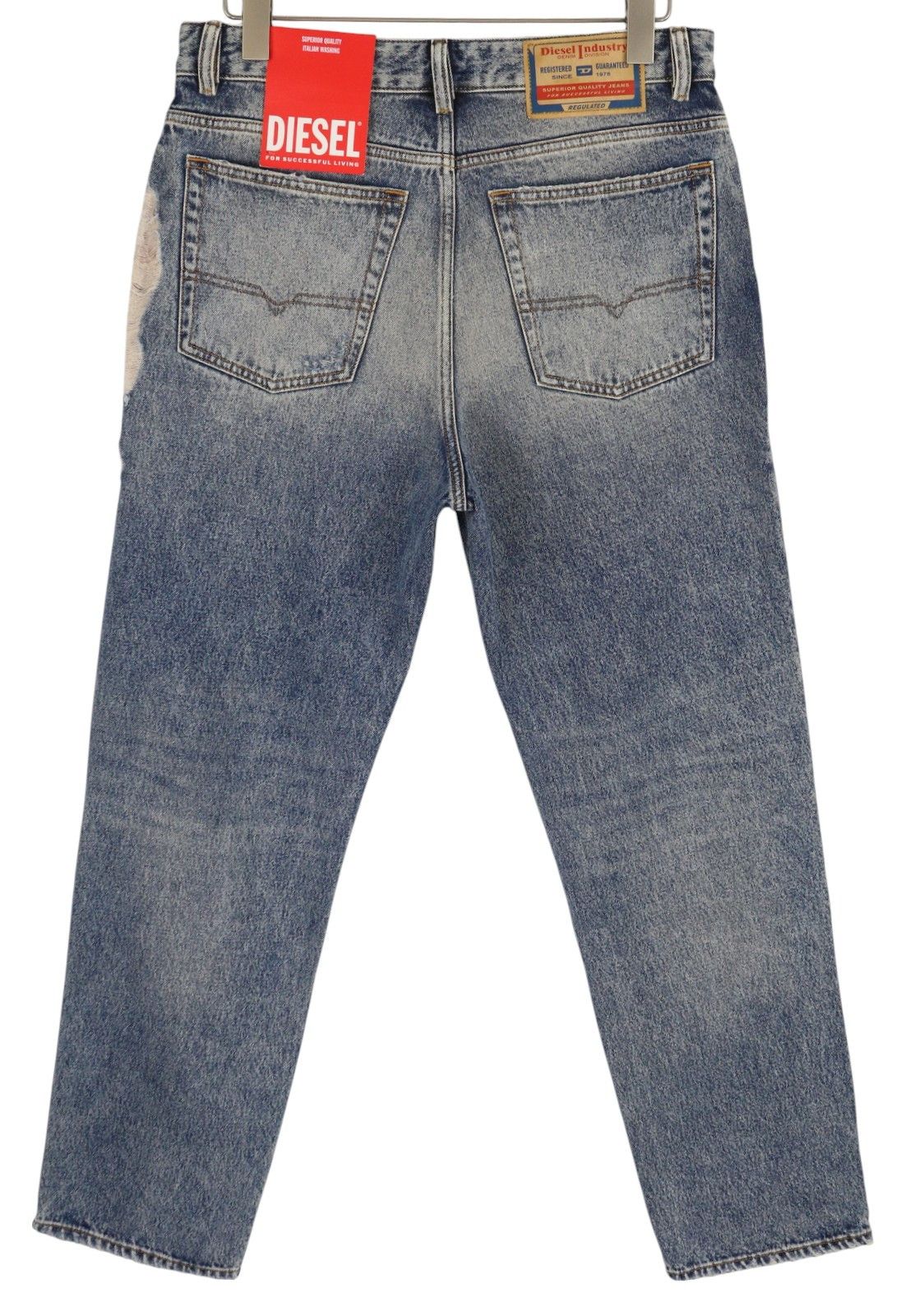 Diesel 1955 09E10 W34/L30 Blue Regular Straight Distress 85396 Size US 34 / EU 50 - 4 Thumbnail