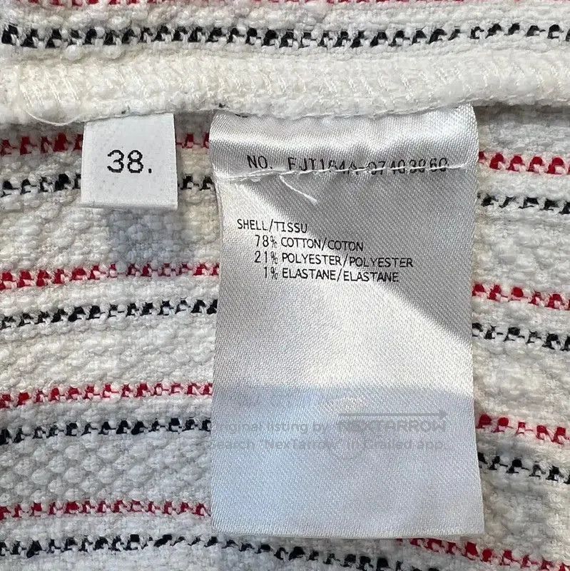 Thom Browne Thom Browne Women's White Striped Cardigan . Size L / US 10 / IT 46 - 6 Thumbnail