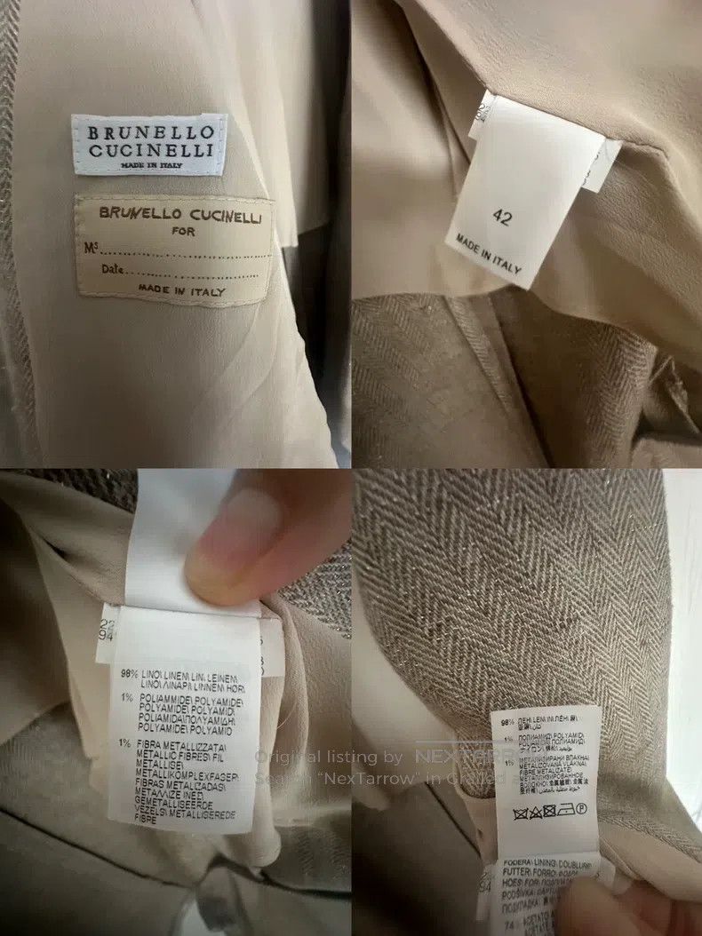 Brunello Cucinelli Brunello Cucinelli Ladies' Single-breasted Suit Jacket Size S / US 4 / IT 40 - 7 Thumbnail