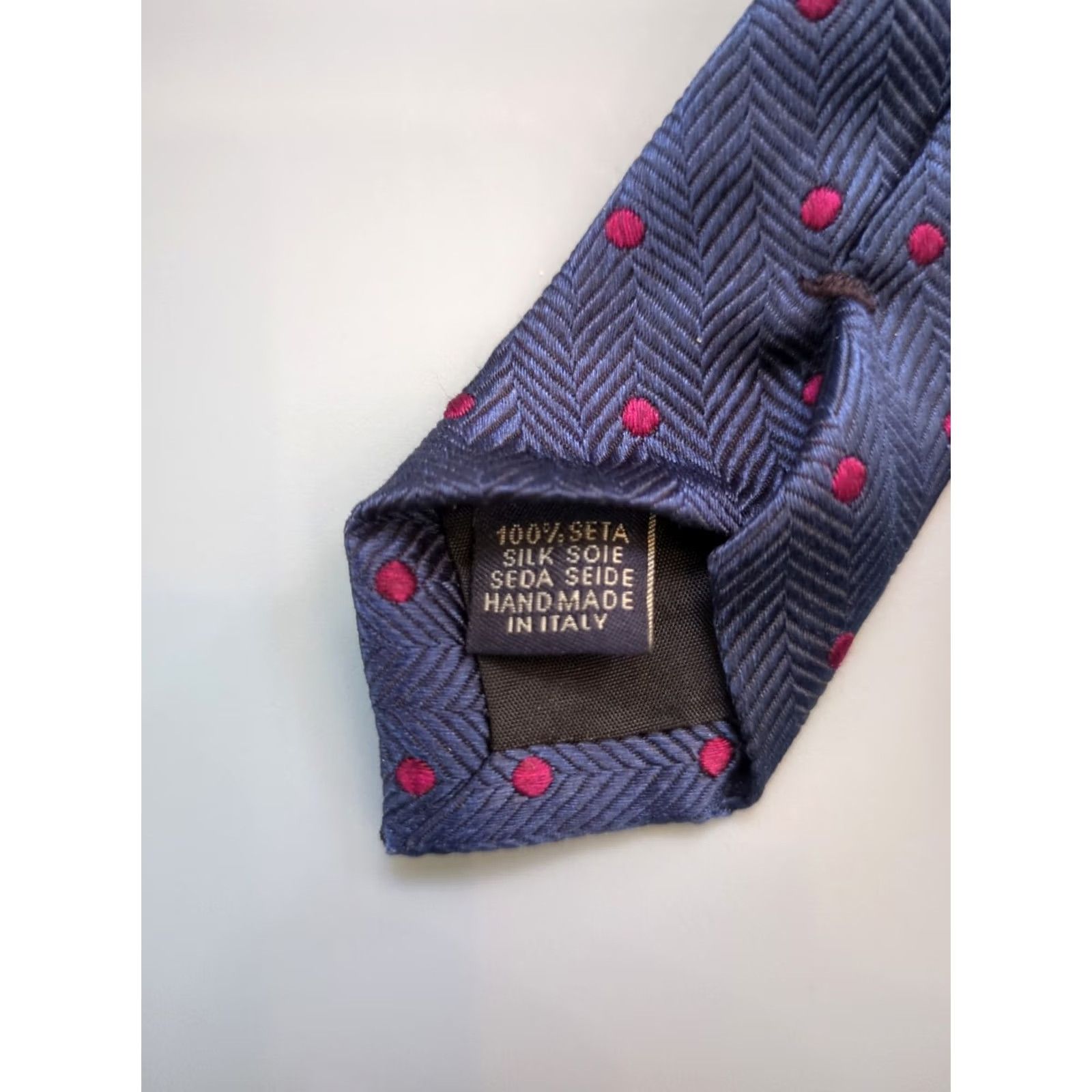 Robert Talbott VINTAGE Talbot Tie Blue Made In Italy 100% Silk Men's Blue Silk Tie Talbot Designer Wide 1 Size Men Size ONE SIZE - 4 Thumbnail