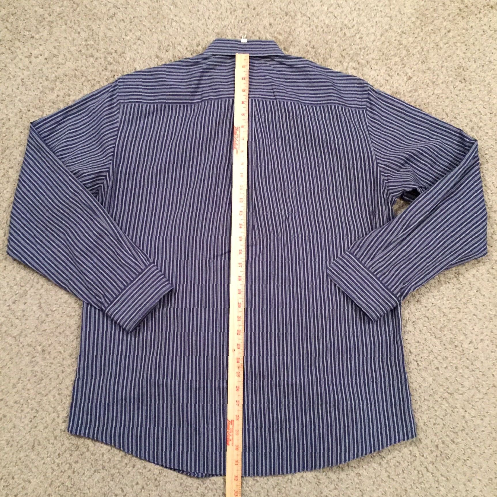 Jos. A. Bank Jos A Bank Shirt Mens Large Blue Striped Long Sleeve Button Up Size US L / EU 52-54 / 3 - 7 Thumbnail
