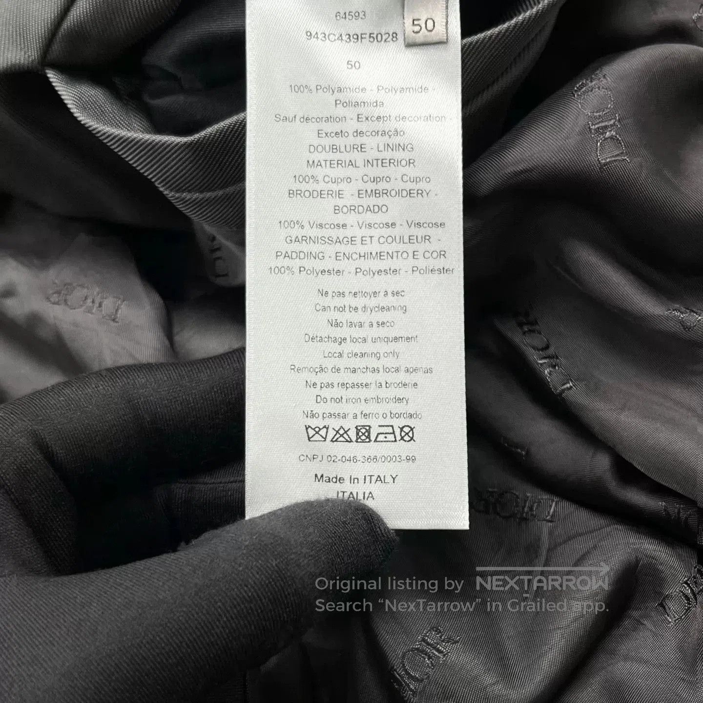 Dior Dior Black Gray Embroidered Flight Jacket. Size US M / EU 48-50 / 2 - 5 Thumbnail