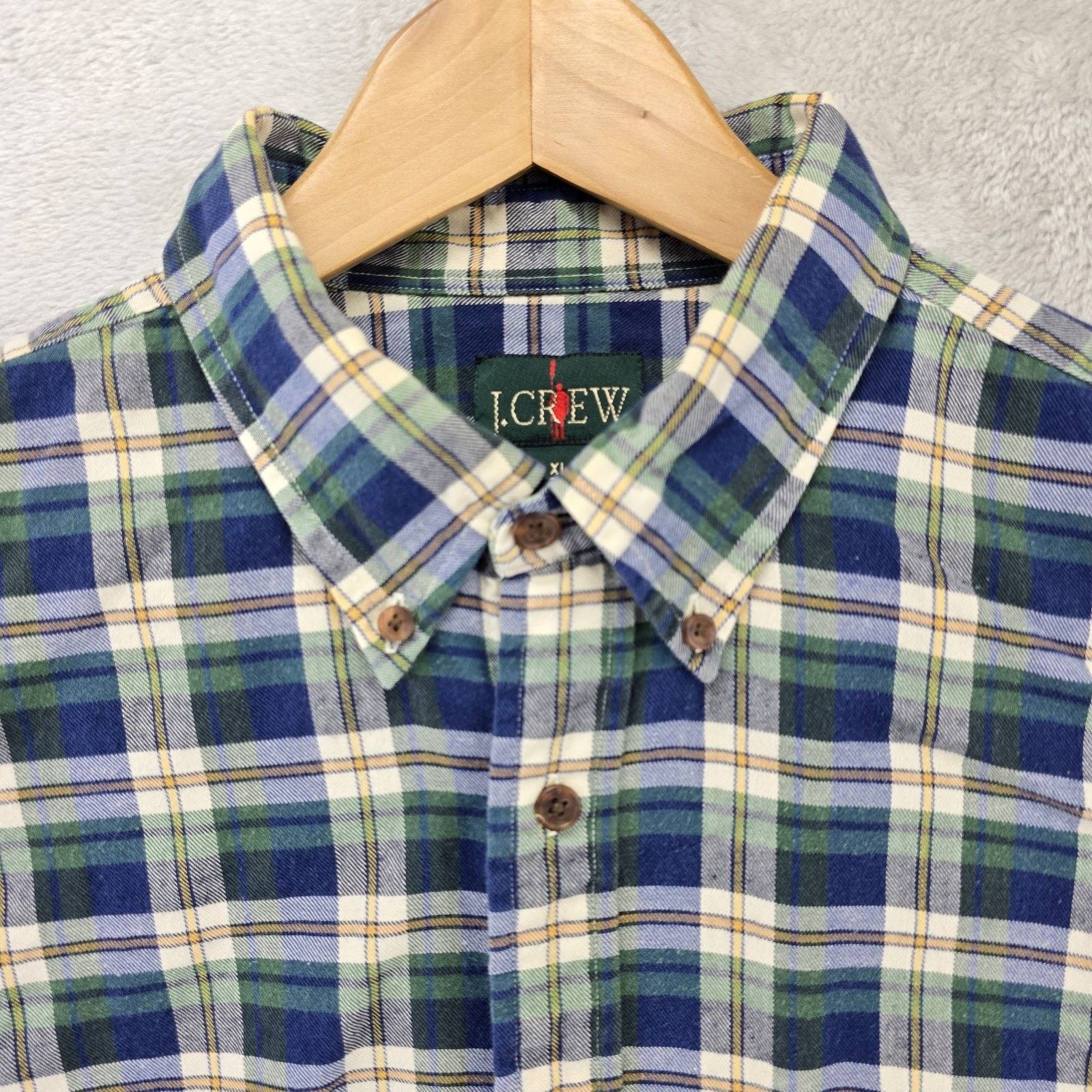 J.Crew Vintage J Crew Oarsman Plaid Shirt XL Blue Green Long Sleeve Size US XL / EU 56 / 4 - 5 Thumbnail