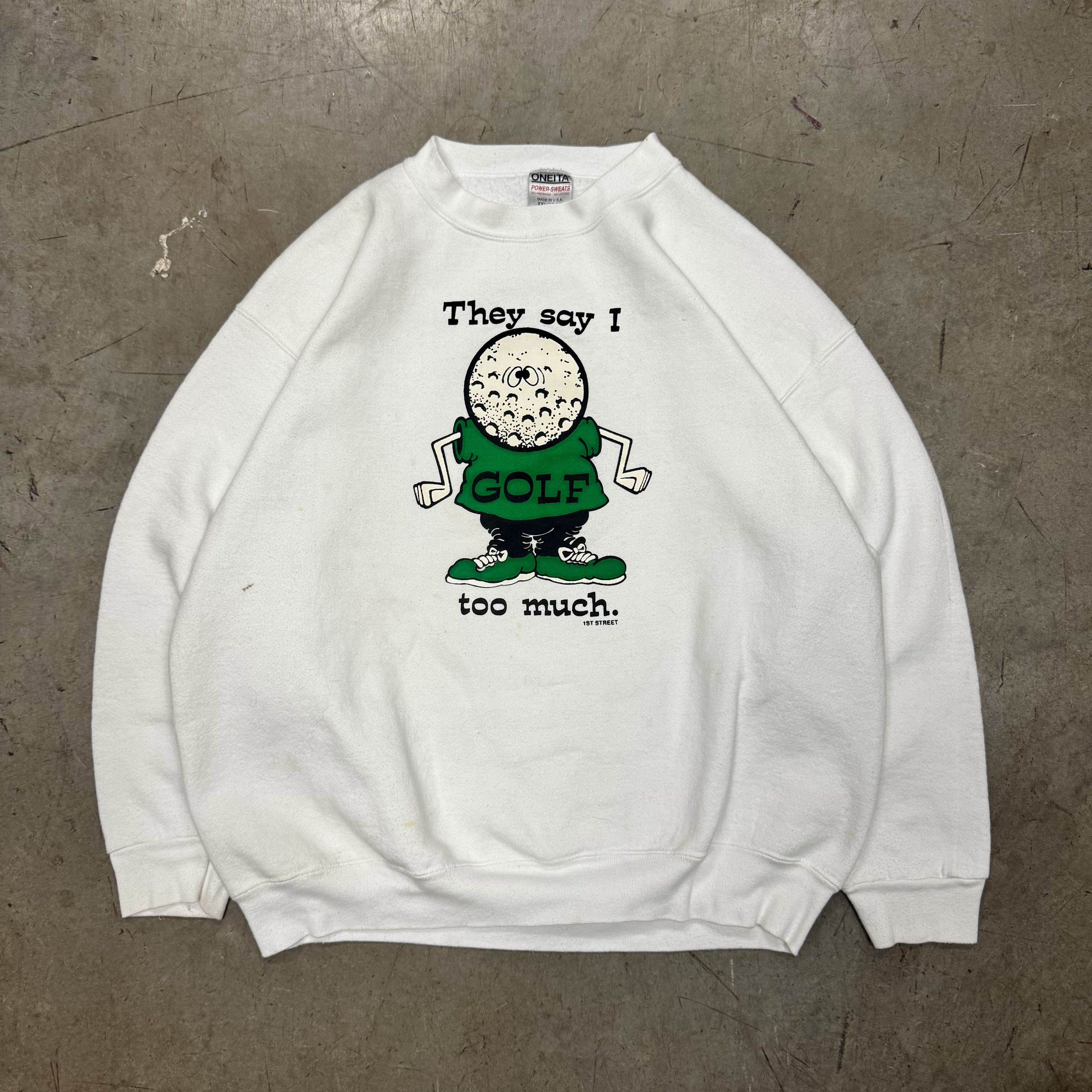 Vintage VTG 90s Funny Golf Humor Cartoon Sweatshirt Made in USA XXL Size US XXL / EU 58 / 5 - 1 Thumbnail