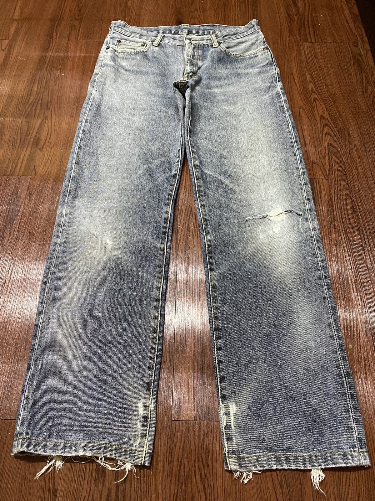 Japanese Brand Vintage Japanese Brand Faded Wash Straight Jeans Size US 31 - 1 Thumbnail