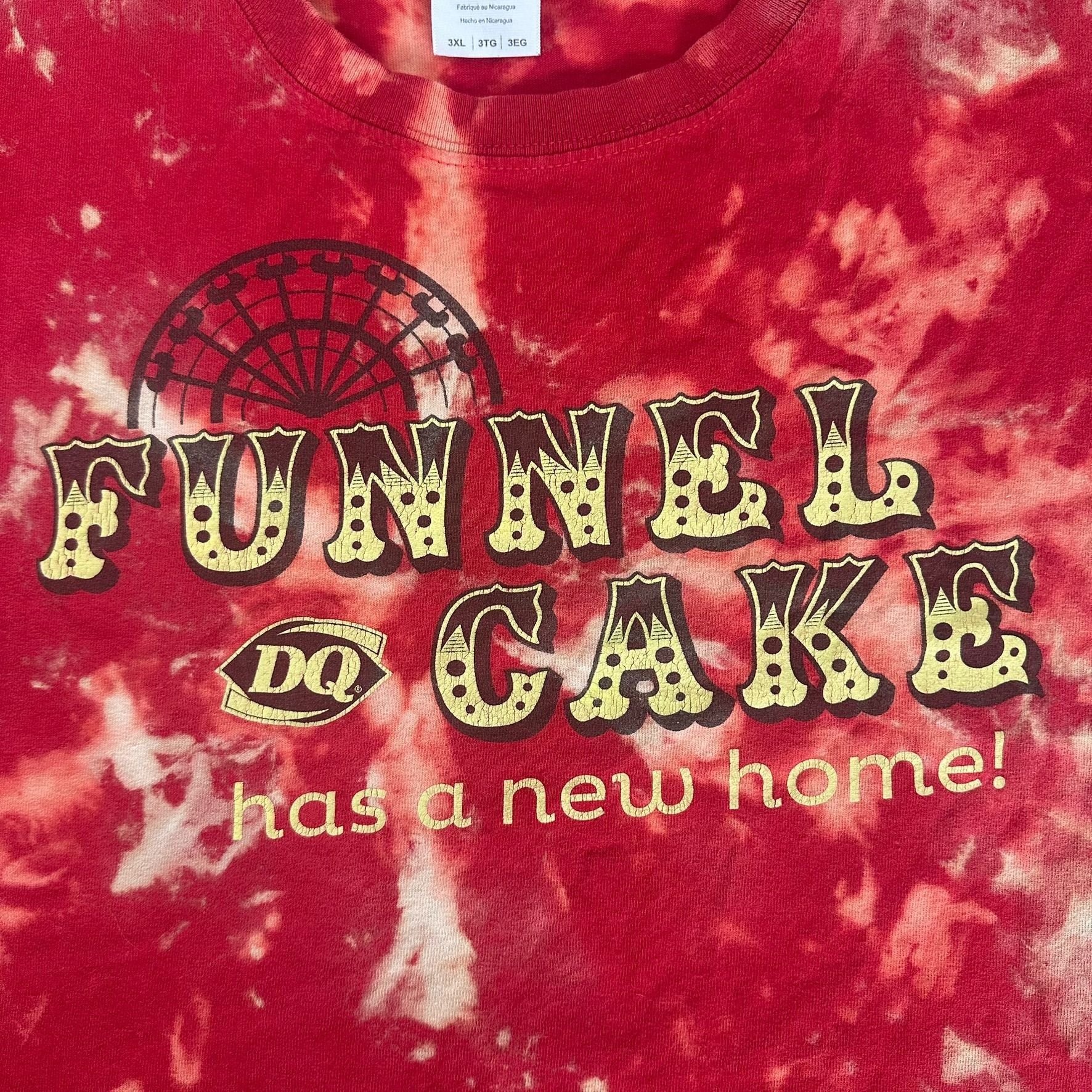 Gildan Vintage Y2K DQ Dairy Queen Funnel Cake T-Shirt Acid Wash Jun Size US XXL / EU 58 / 5 - 2 Thumbnail