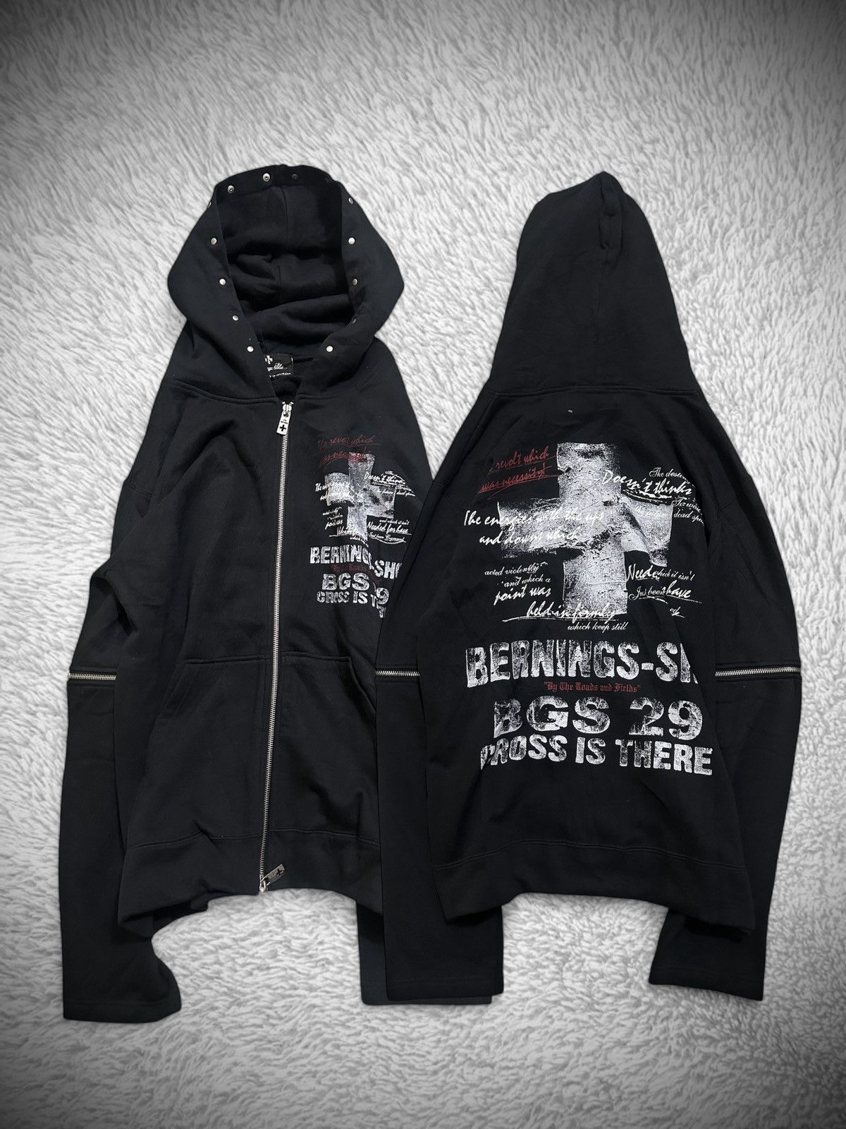 Japanese Brand L.G.B Style Goth Zip Hoodie Detachable Sleeve Japan Archive Size US L / EU 52-54 / 3 - 7 Thumbnail