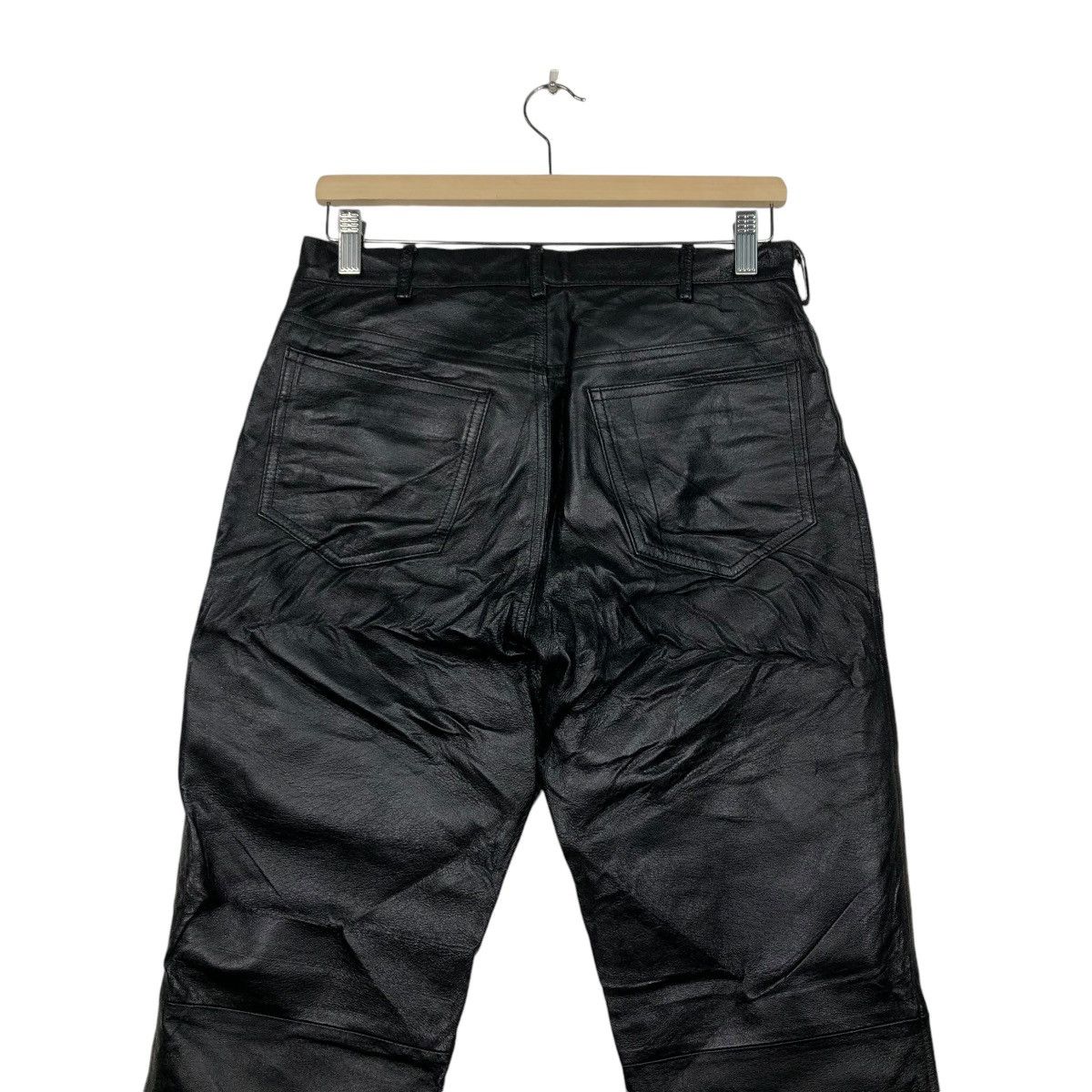 Genuine Leather × Japanese Brand × Vintage 🔥VINTAGE BIKER GENUINE LEATHER PANTS VOLCANO ISSEY MIYAKE Size US 30 / EU 46 - 10 Thumbnail