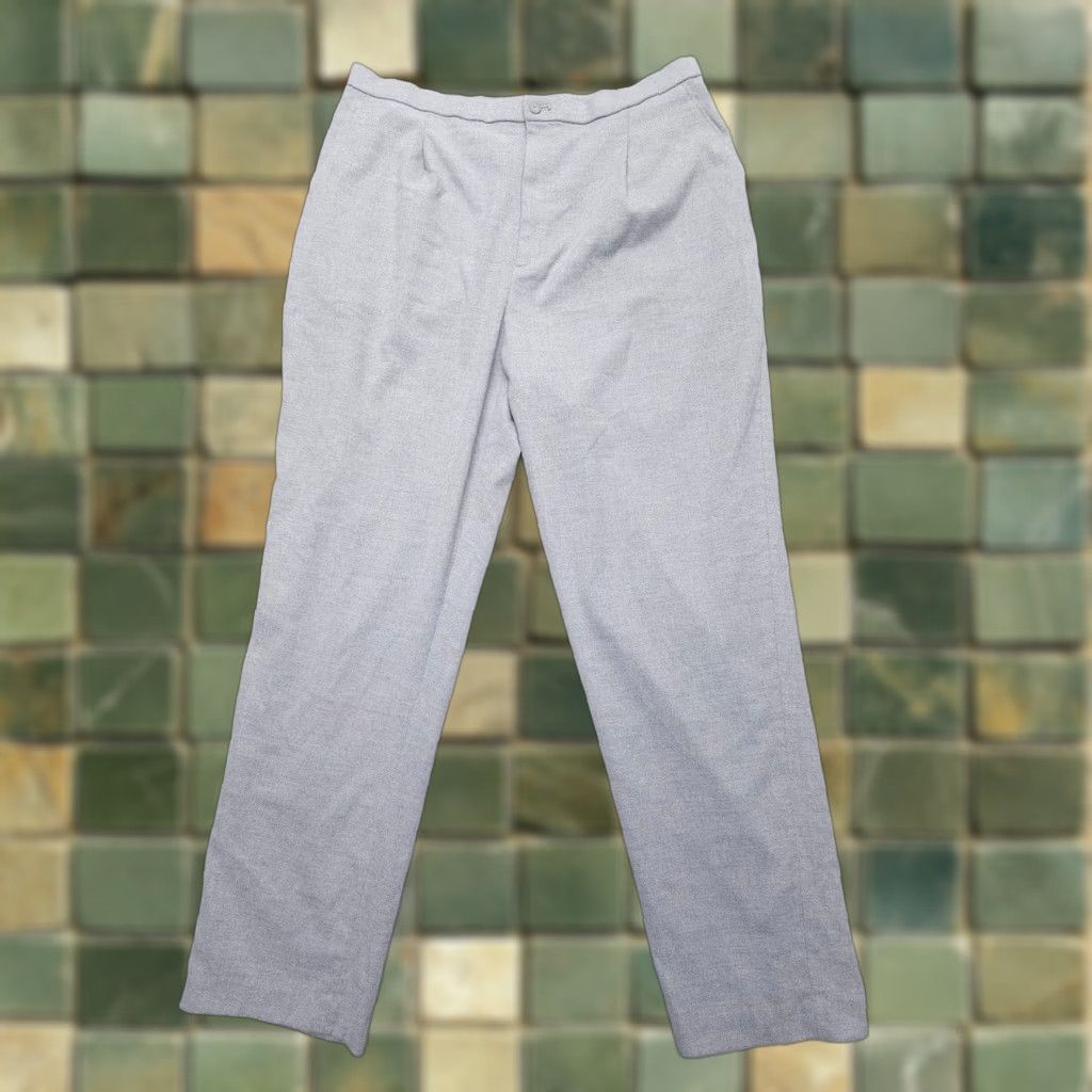 Uniqlo Uniqlo Smart Ankle Pants Womens 2XL Gray High Rise Soft Pleated Career Trouser Size 40" / US 18 - 1 Thumbnail