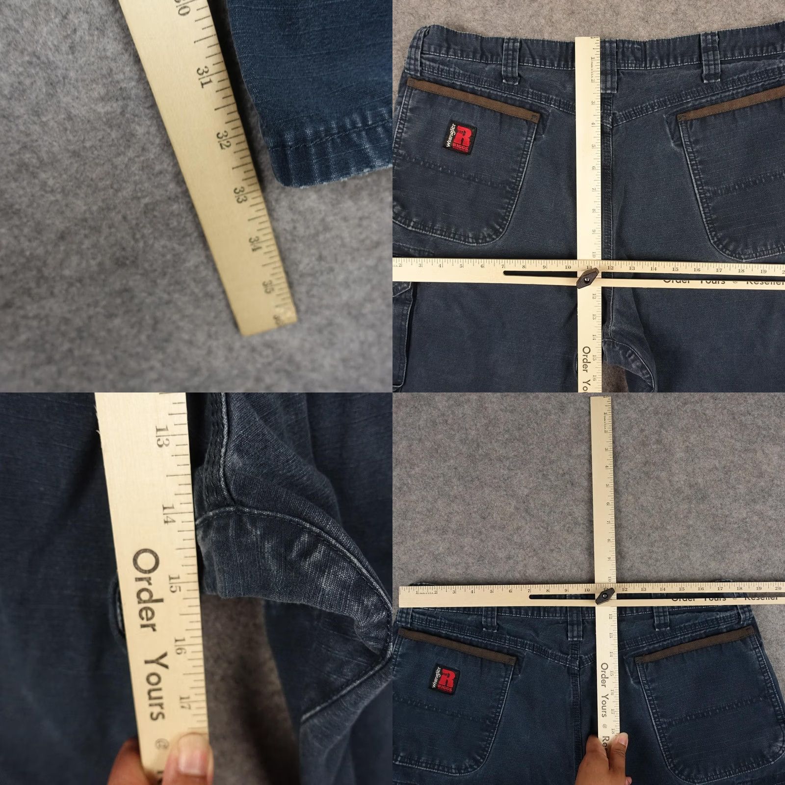 Wrangler Wrangler RIGGS Workwear Carpenter Pants Mens 38x34 Blue Cargo Pocket Straight Relaxed Belt Loops Size US 38 / EU 54 - 10 Thumbnail