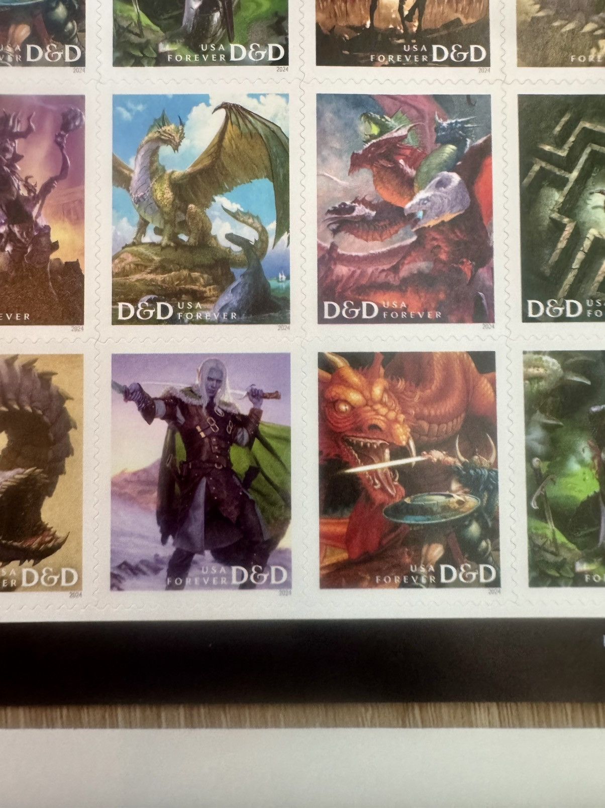 Brain Dead Dungeons & Dragons 2x Collectors Sheets of Stamps (2023) Size ONE SIZE - 9 Thumbnail