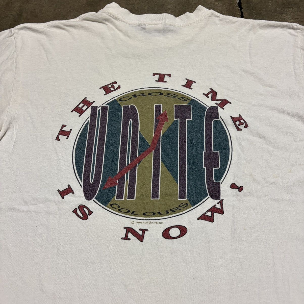 Cross Colours Vintage Cross Colours T shirt Unity Hip Hop Rap 90s USA Size US XL / EU 56 / 4 - 3 Thumbnail