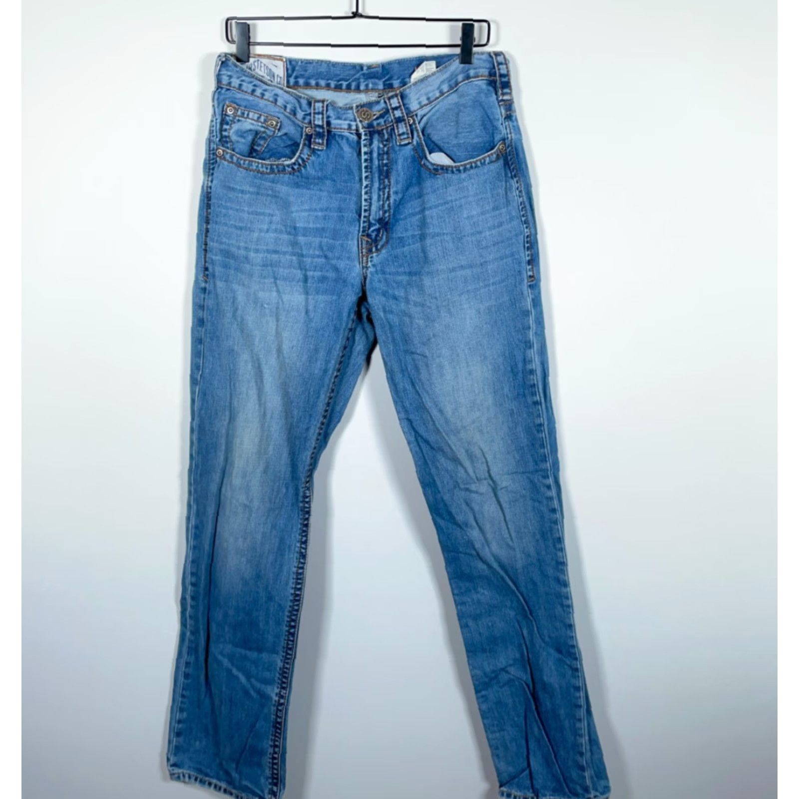 Stetson John B. Stetson 1520 Standard Straight Leg Jeans Men 31 x 33.5 Blue Denim Size US 31 - 2 Thumbnail