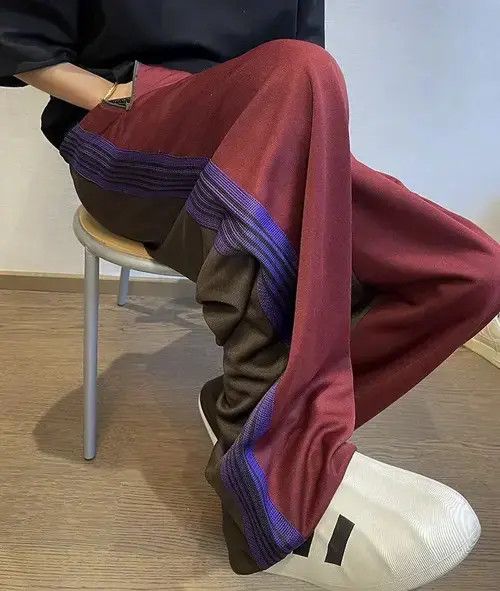 Jean Outdoor retro fashion side striped colorblock track pants Size US 30 / EU 46 - 1 Thumbnail