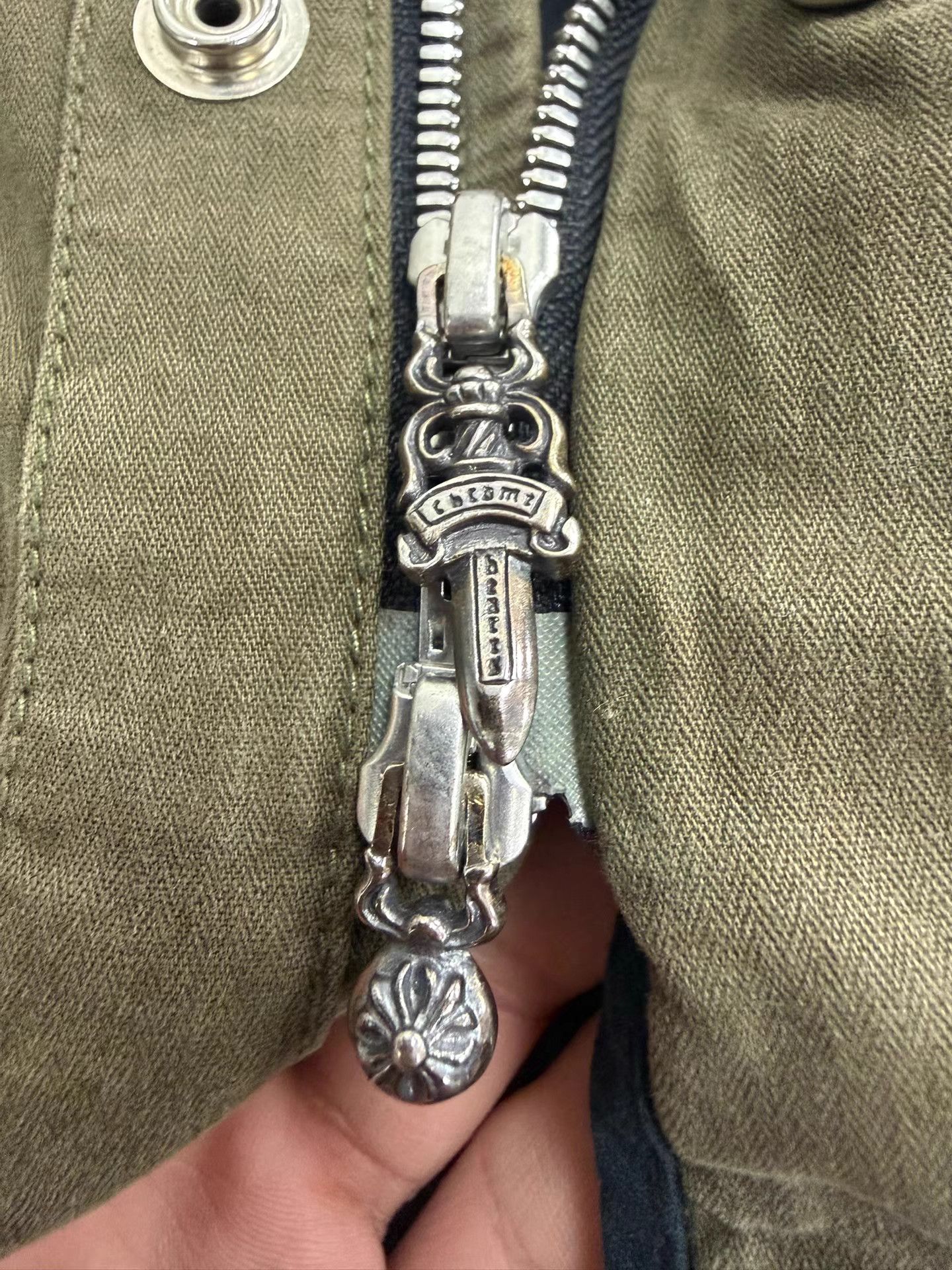 Chrome Hearts Chrome Hearts Olive M65 Silver Stud Jacket Size US S / EU 44-46 / 1 - 4 Thumbnail