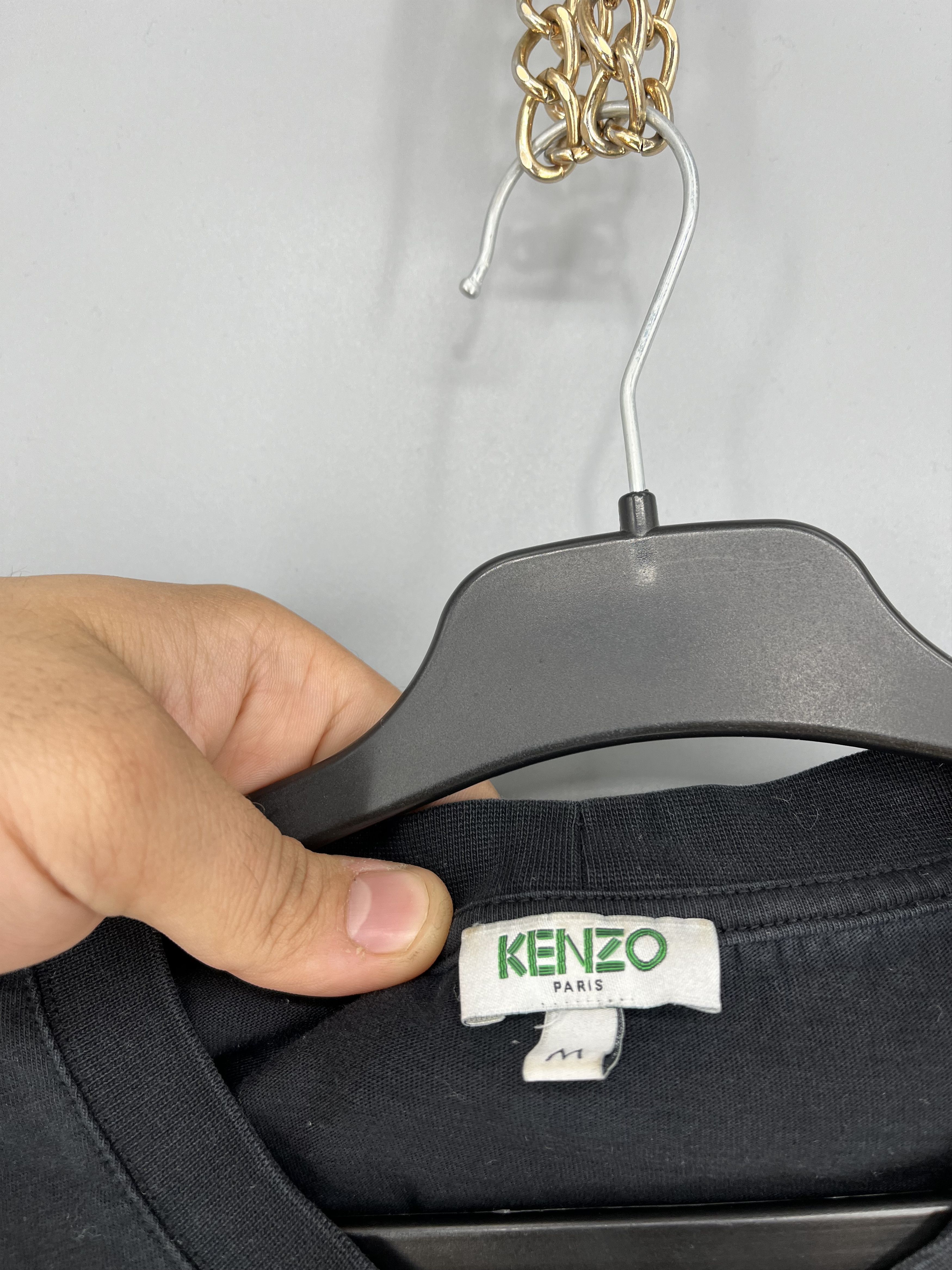 Kenzo Vintage Kenzo Black Cotton Eye Printed T-Shirt M Size US M / EU 48-50 / 2 - 7 Thumbnail