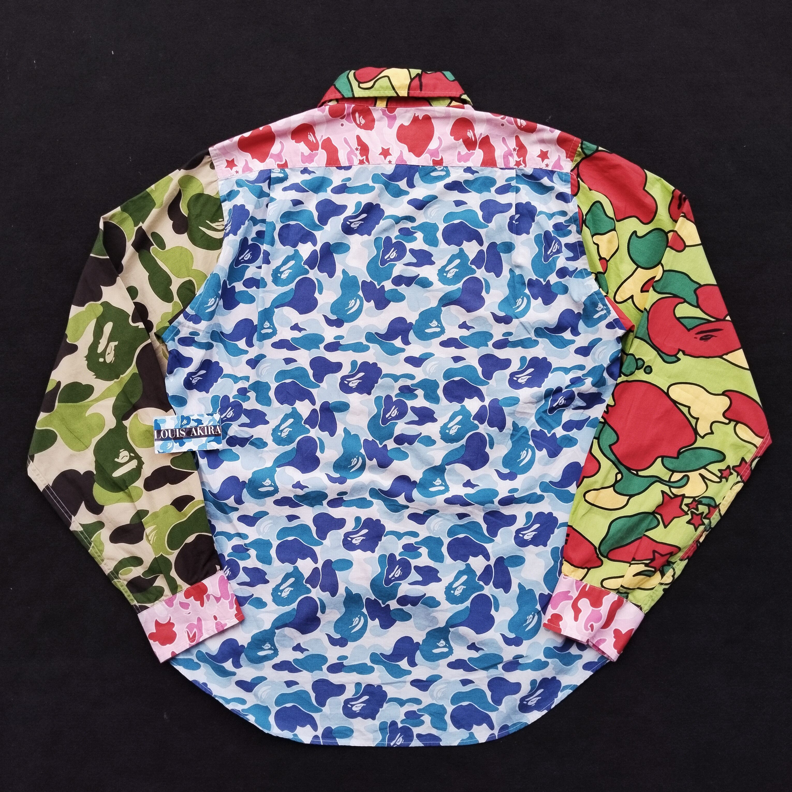 Bape 2002 Vintage Bape Crazy Camo Button Up Size US L / EU 52-54 / 3 - 4 Thumbnail