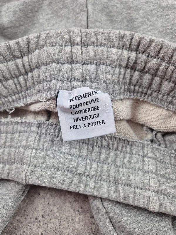 Vetements Vetements Women's Gray FW20 Slim-Cut Sweatpants Size M Size 38" / US 16 / IT 52 - 4 Thumbnail