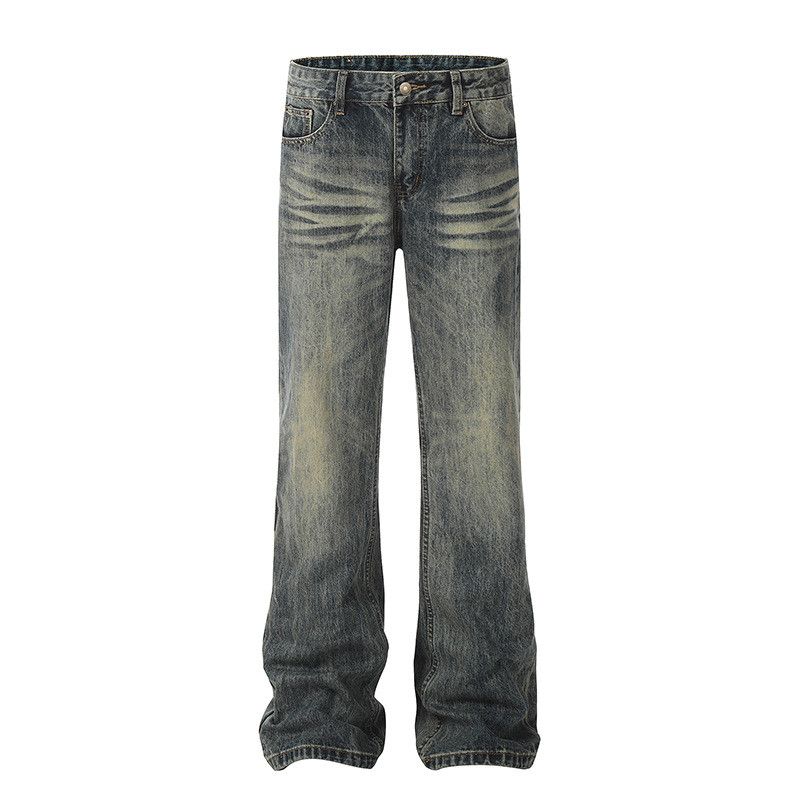 Vintage Distressed Cleanfit washed flared men's jeans Size US 32 / EU 48 - 1 Thumbnail