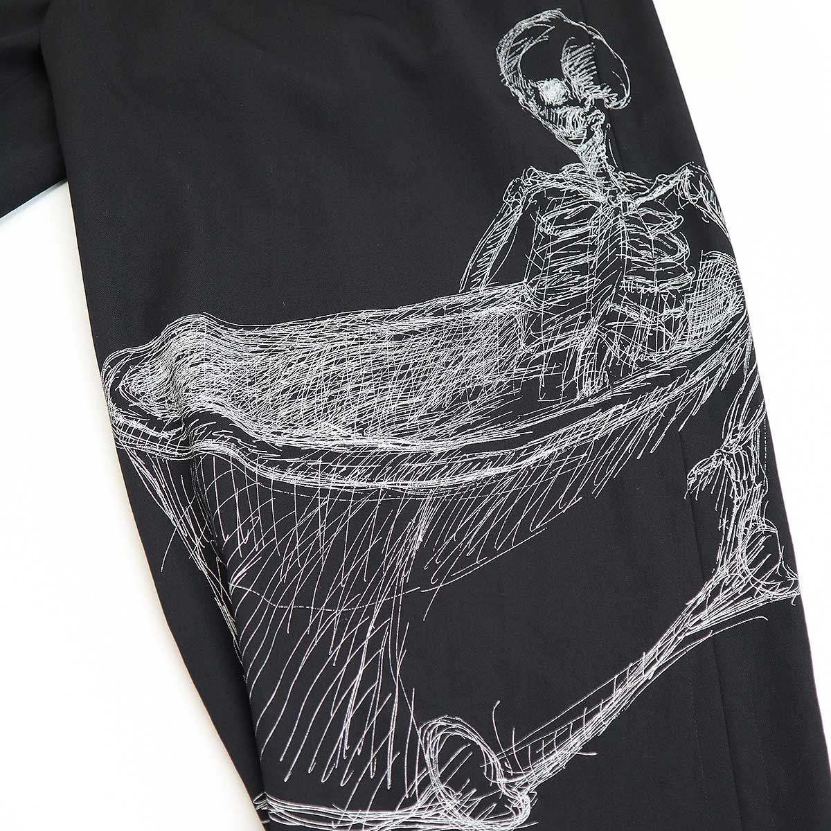 Yohji Yamamoto Yohji Yamamoto Pour Homme 16SS Skull Print Easy Pants Size US 35 - 6 Thumbnail