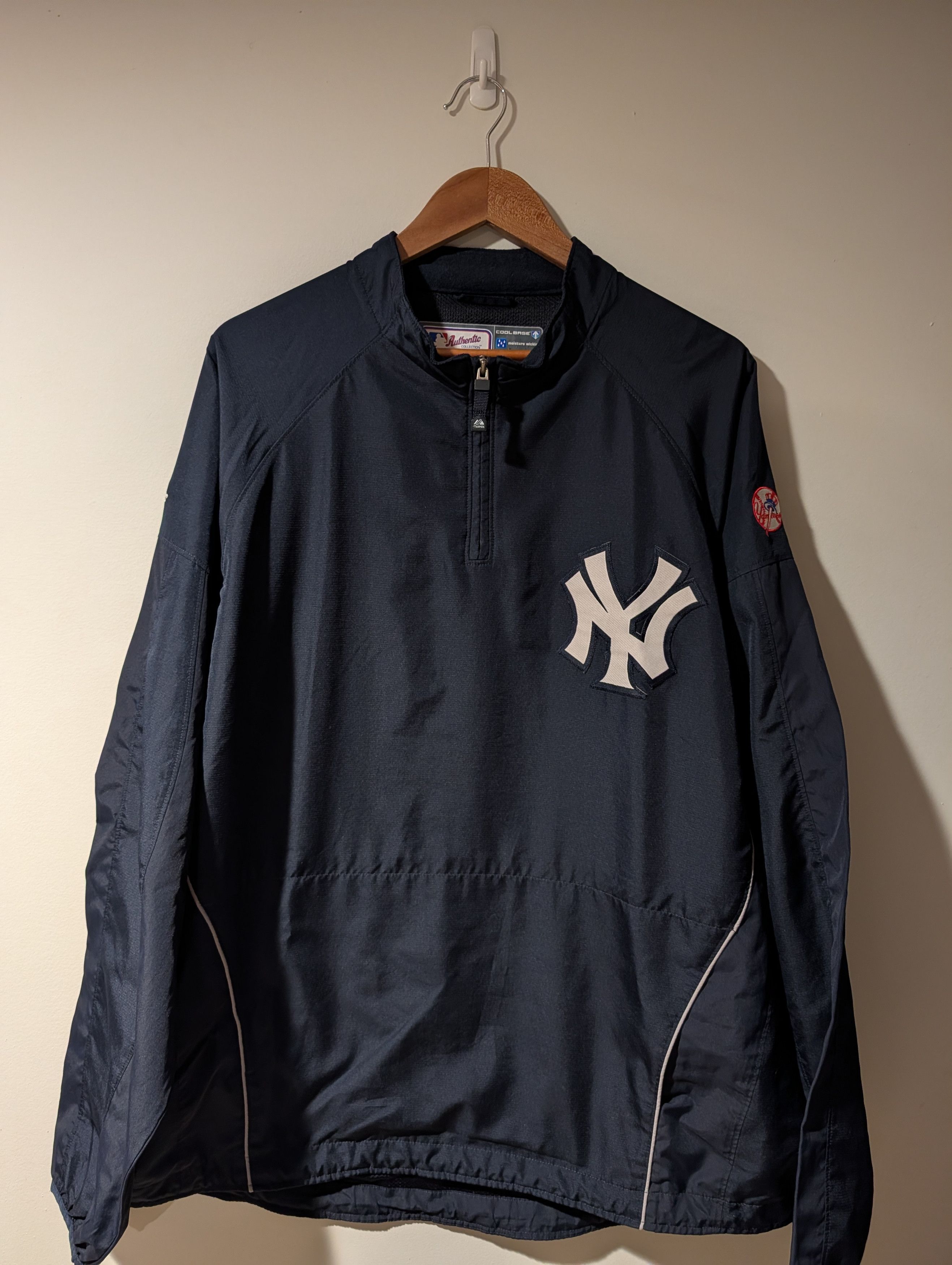 New York Yankees Majestic Cool Base Pullover Windbreaker New York Yankees Size US XL / EU 56 / 4 - 1 Thumbnail
