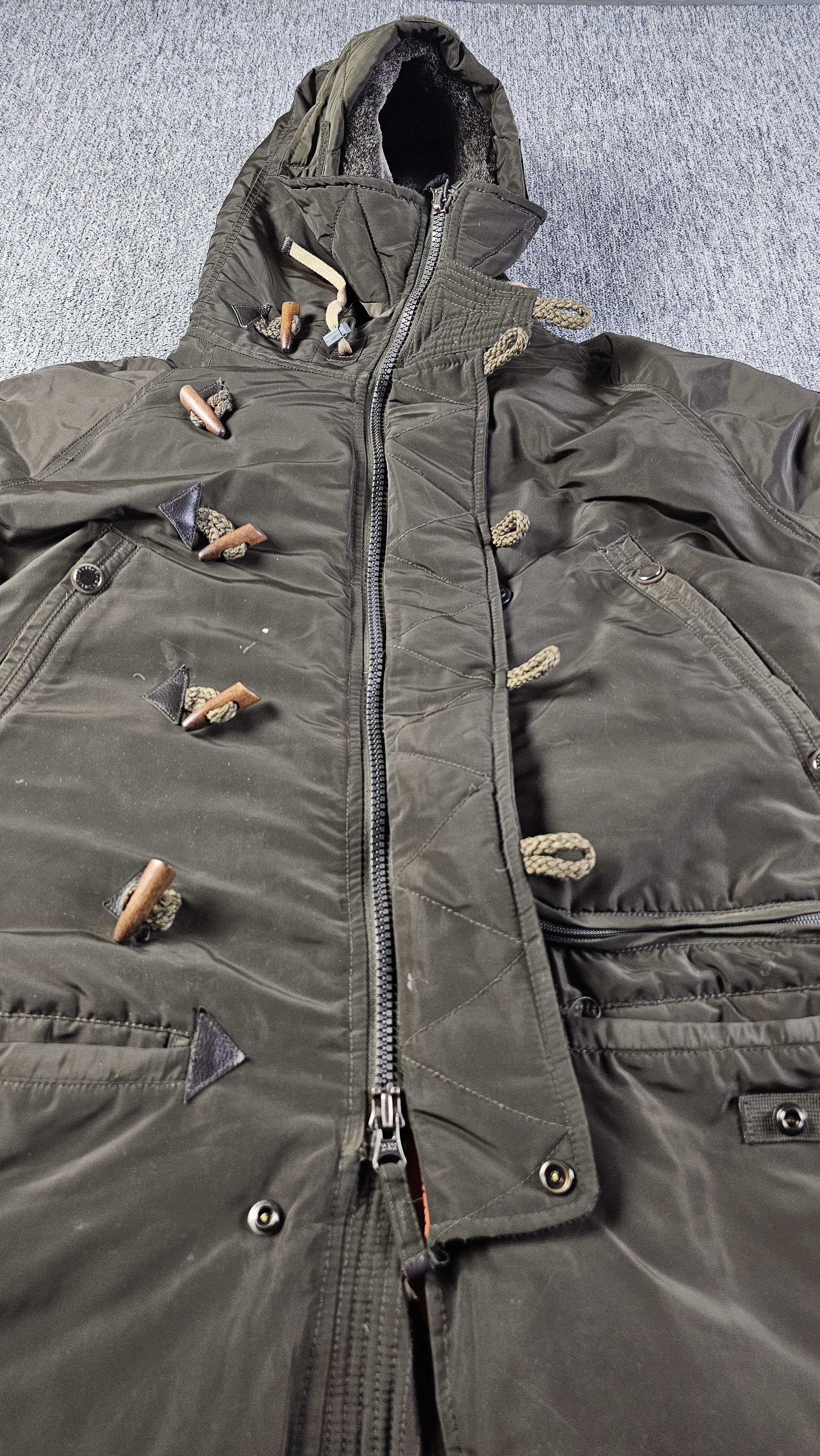 Parajumpers Parajumpers Flea Market Down Parka Faux Fur Hood Olive XL Size US S / EU 44-46 / 1 - 4 Thumbnail