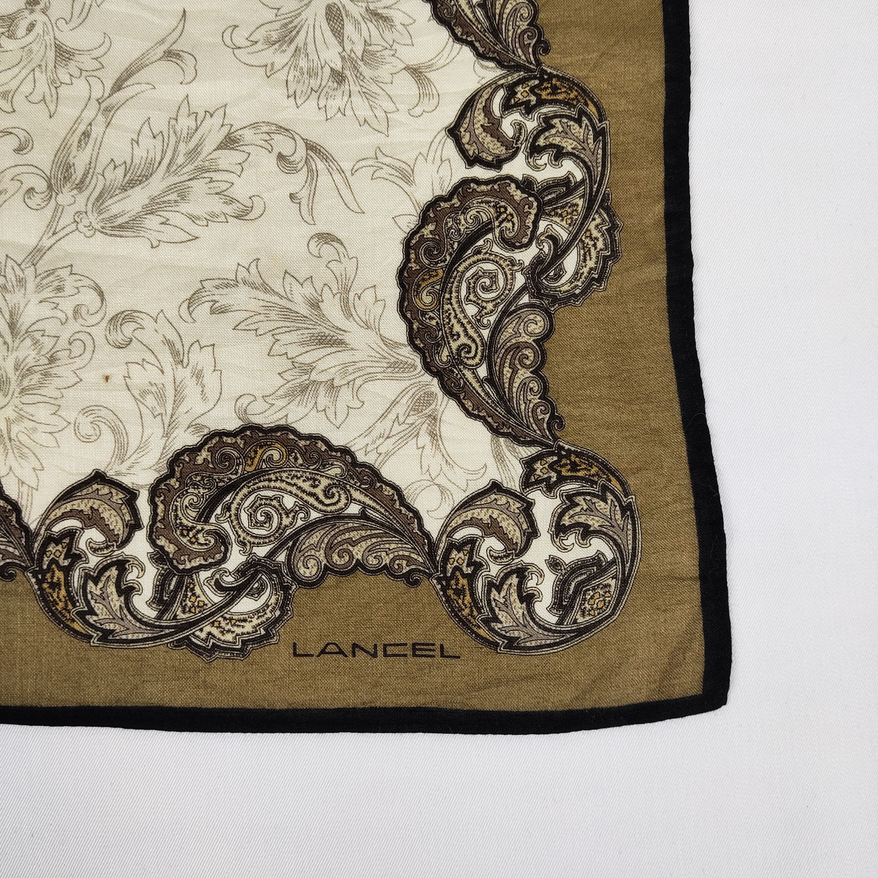 Lancel × Vintage Lancel Handkerchief / Neckerchief / Bandana FZ678 Size ONE SIZE - 5 Thumbnail