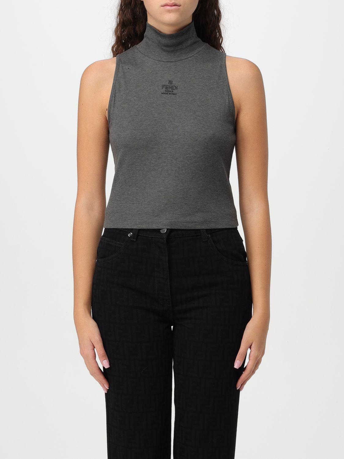 Fendi Fendi Sweater Woman Grey Size L / US 10 / IT 46 - 1 Thumbnail