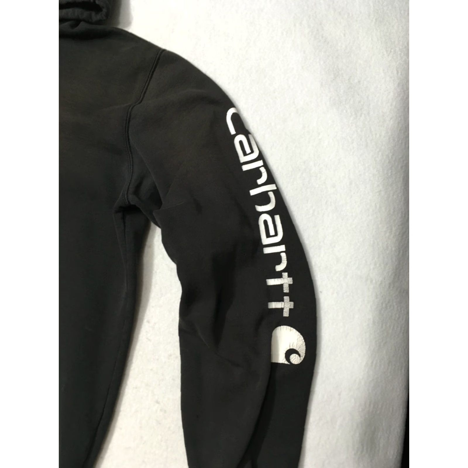 Carhartt Carhartt Hoodie Mens Large Black Original Fit Fleece Pullover Hooded Pockets Sweatshirt Sweatshirt Size US L / EU 52-54 / 3 - 2 Thumbnail