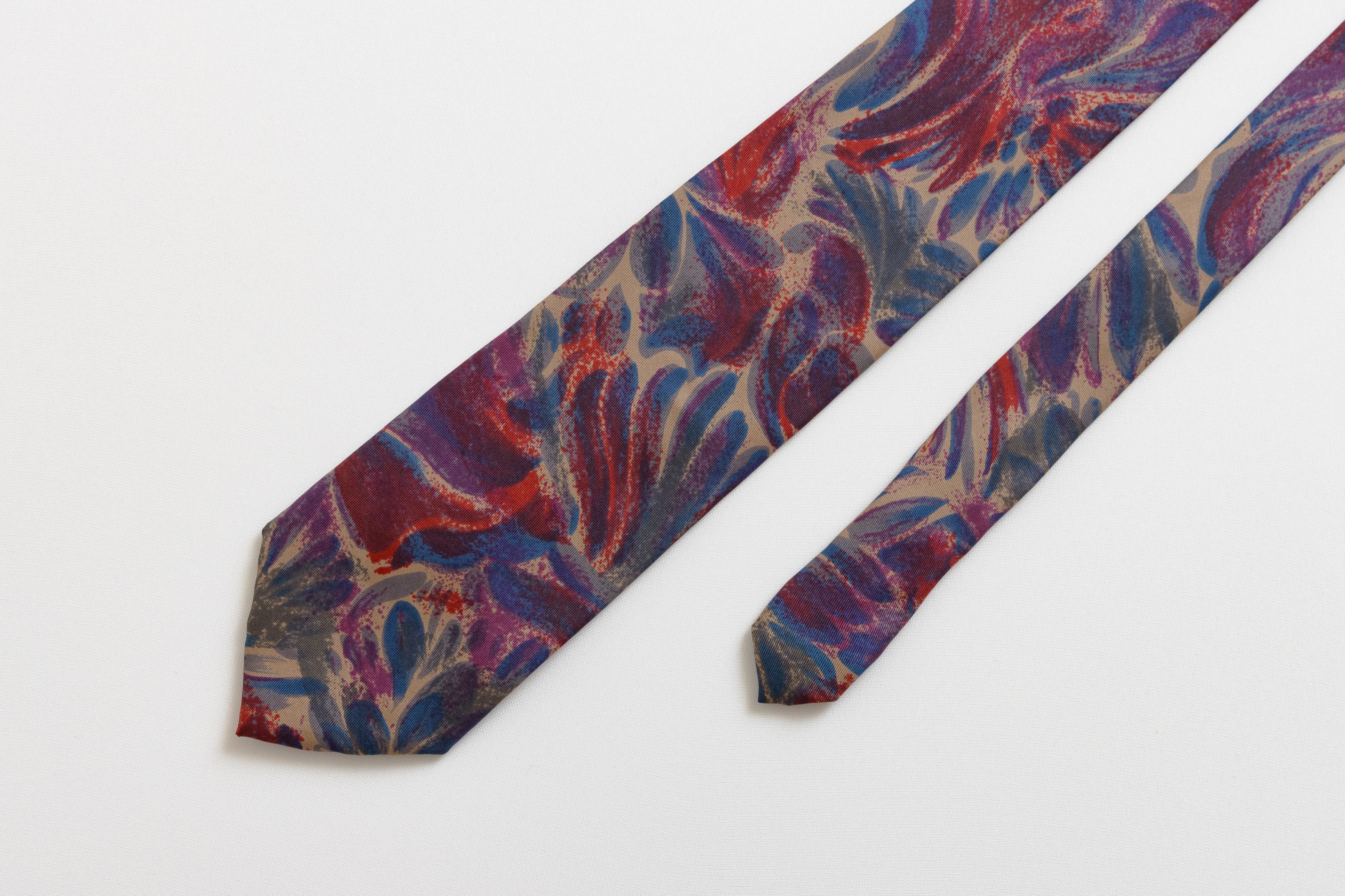 Vintage made in Italy Tie abstract pattern print necktie 019 Size ONE SIZE - 1 Thumbnail