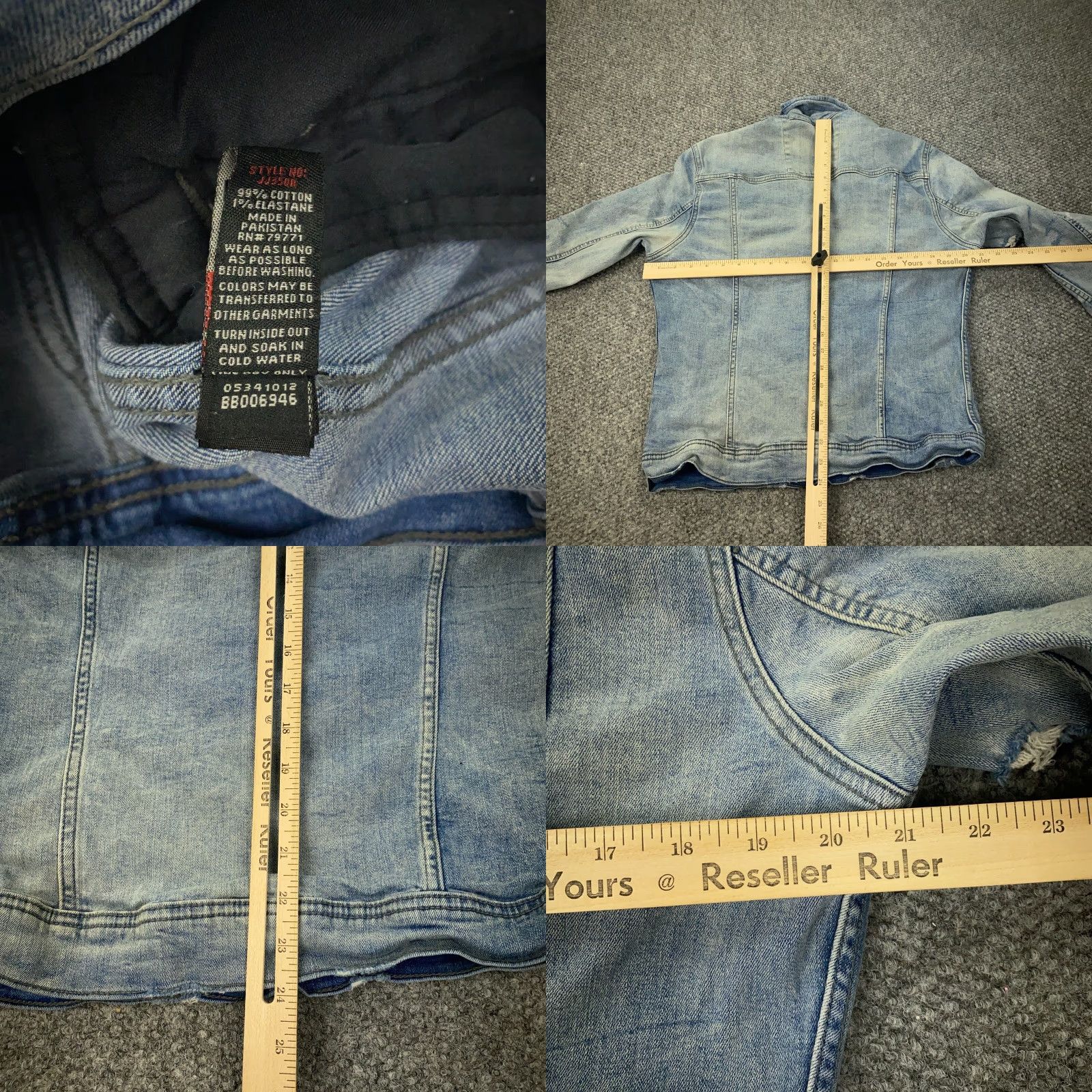 Jordan Craig VINTAGE Jordan Craig Denim Jacket Men Medium Blue Faded Distressed Biker Grunge 90s Casual Size US M / EU 48-50 / 2 - 8 Thumbnail