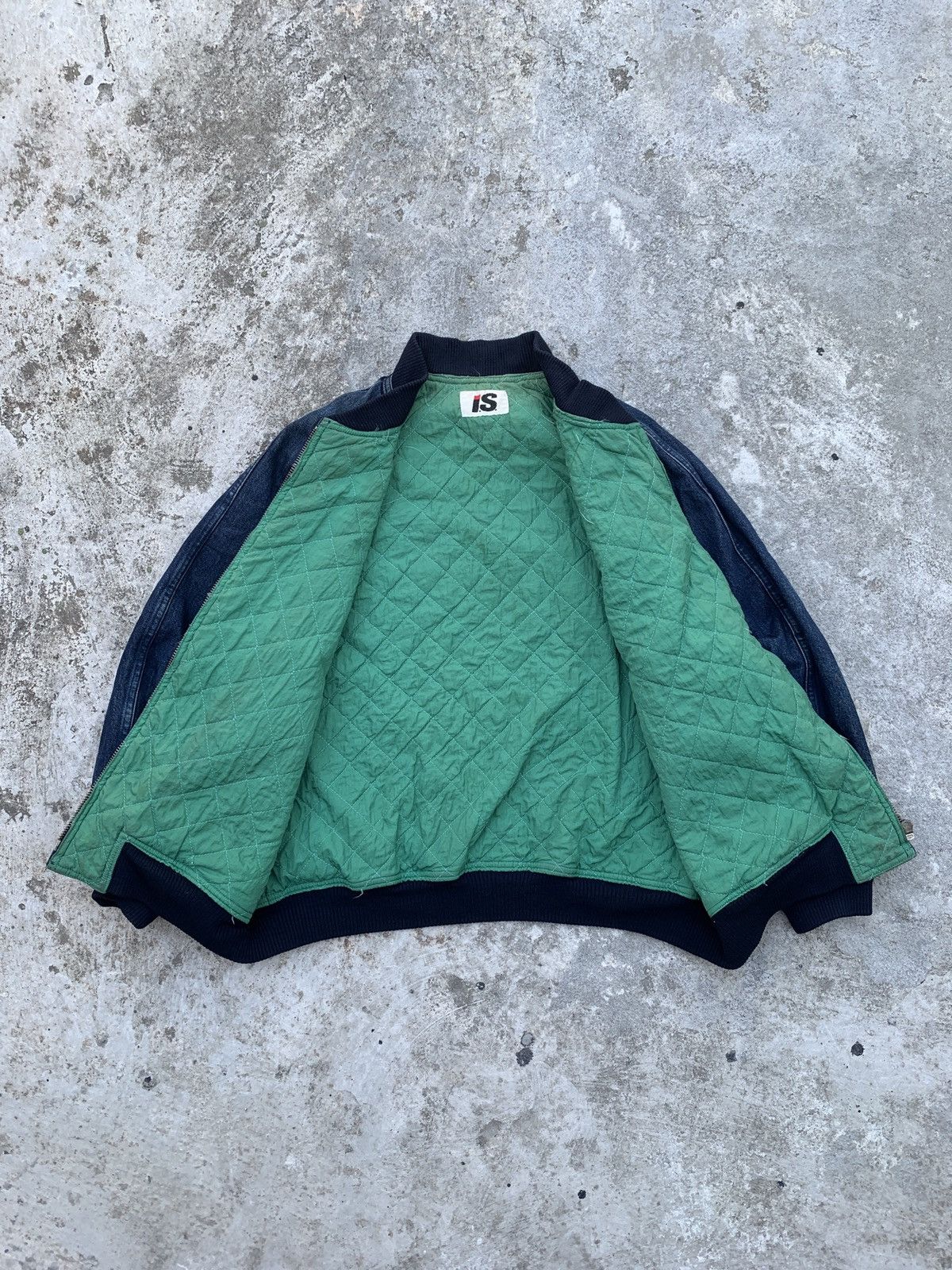 Issey Miyake × Tsumori Chisato IS Logo Patch Denim Bomber Jacket Size US M / EU 48-50 / 2 - 8 Thumbnail
