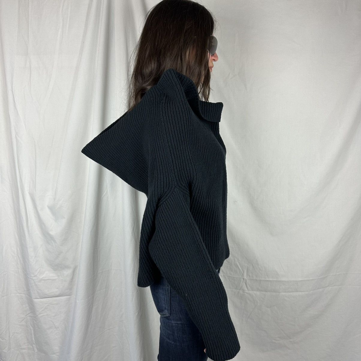 Y/Project Y/Project Draped Chain Ribbed Sweater Size L / US 10 / IT 46 - 8 Thumbnail