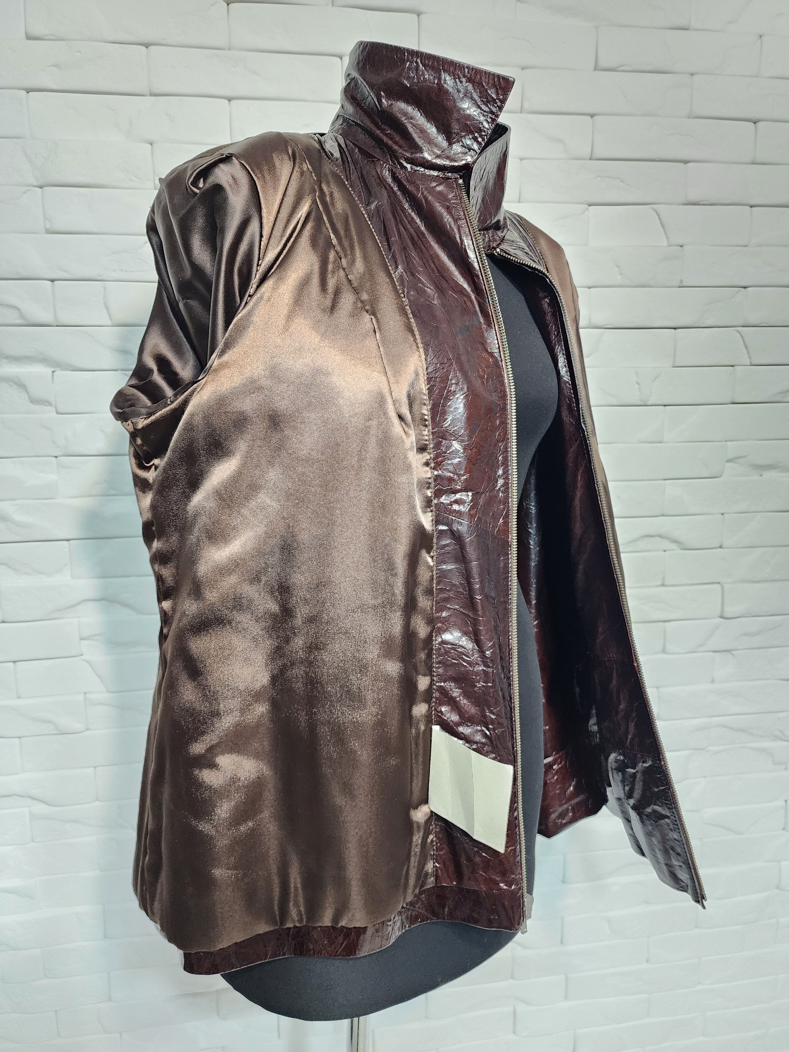 Genuine Leather Brown Leather Jacket: Women's Coat Size 3XL / US 20-22 - 8 Thumbnail