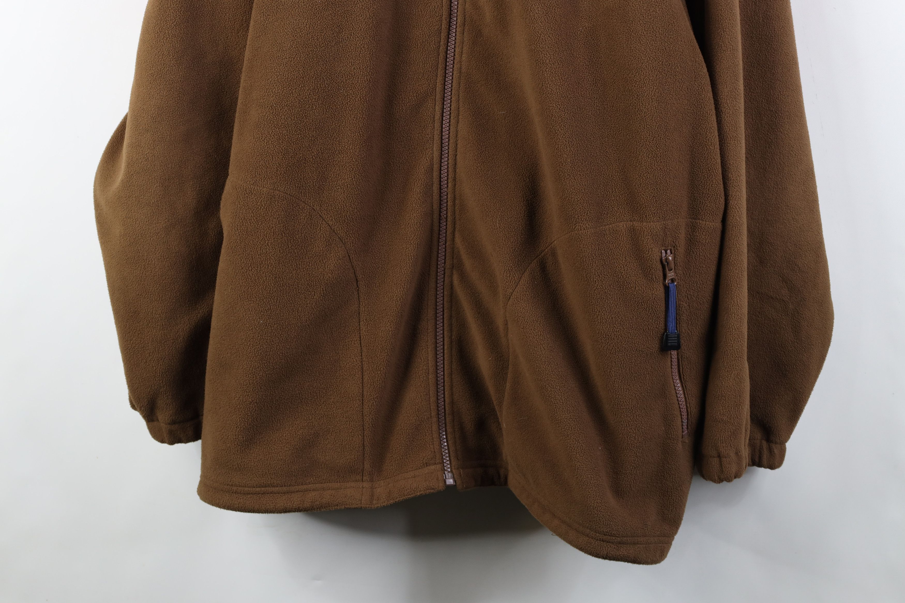 Pro-Keds Vintage 90s Keds Pro Keds Spell Out Fleece Jacket Brown Size 3XL / US 20-22 - 3 Thumbnail