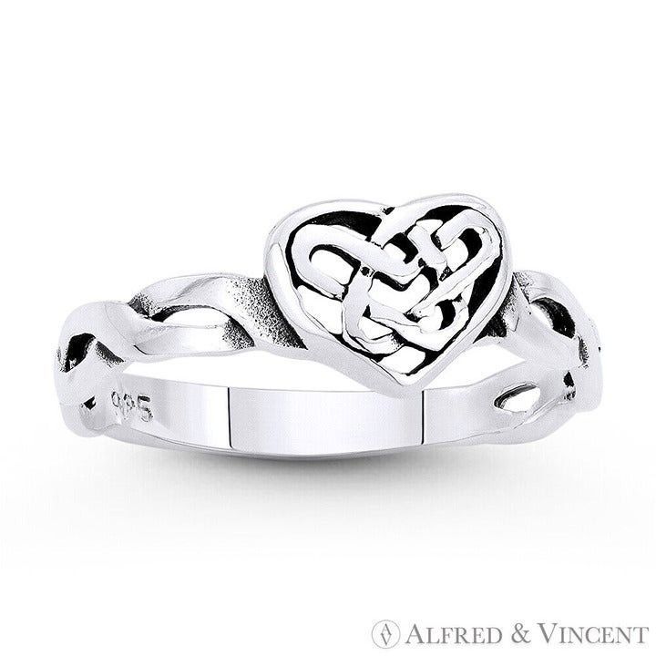 Other Heart & Celtic Knot Promise Ring in .925 Sterling Silver Size ONE SIZE - 1 Preview