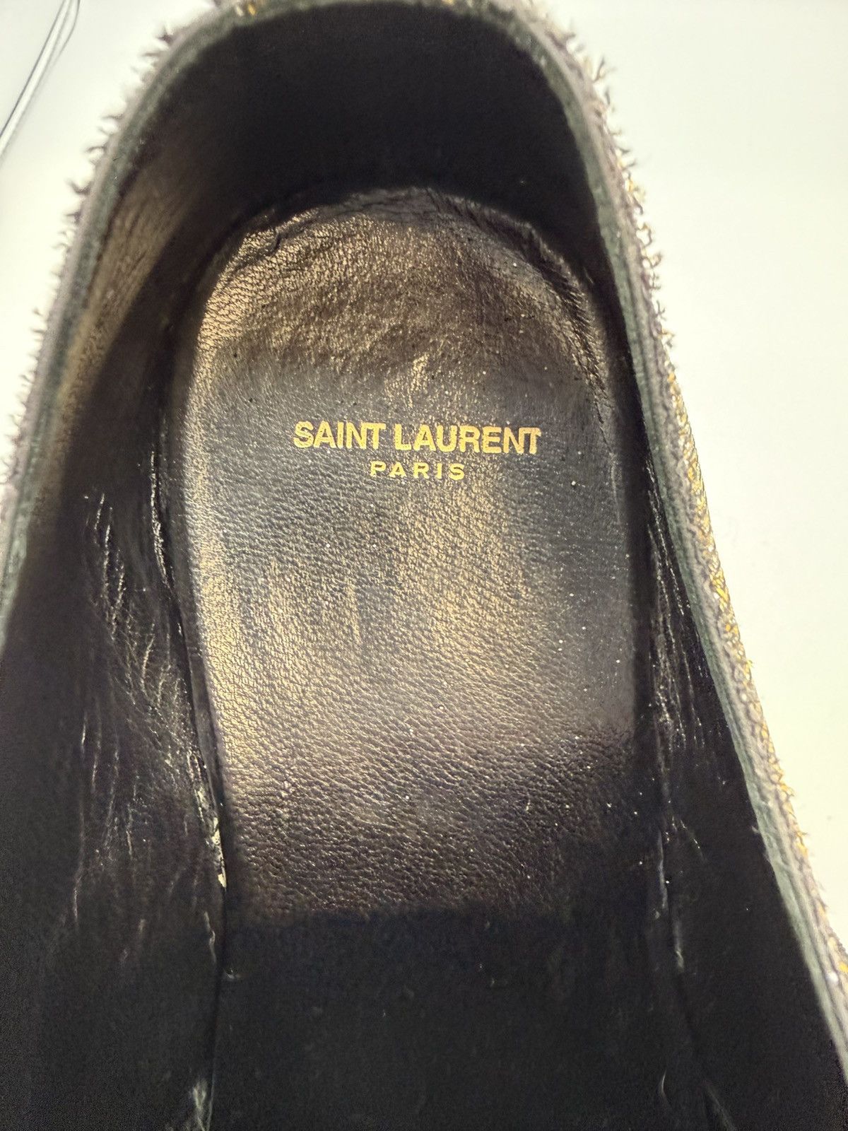 Saint Laurent Paris SAINT LAURENT PARIS-Gold/Silver Lurex Metallic Oxford Derby Size US 11 / EU 44 - 13 Thumbnail