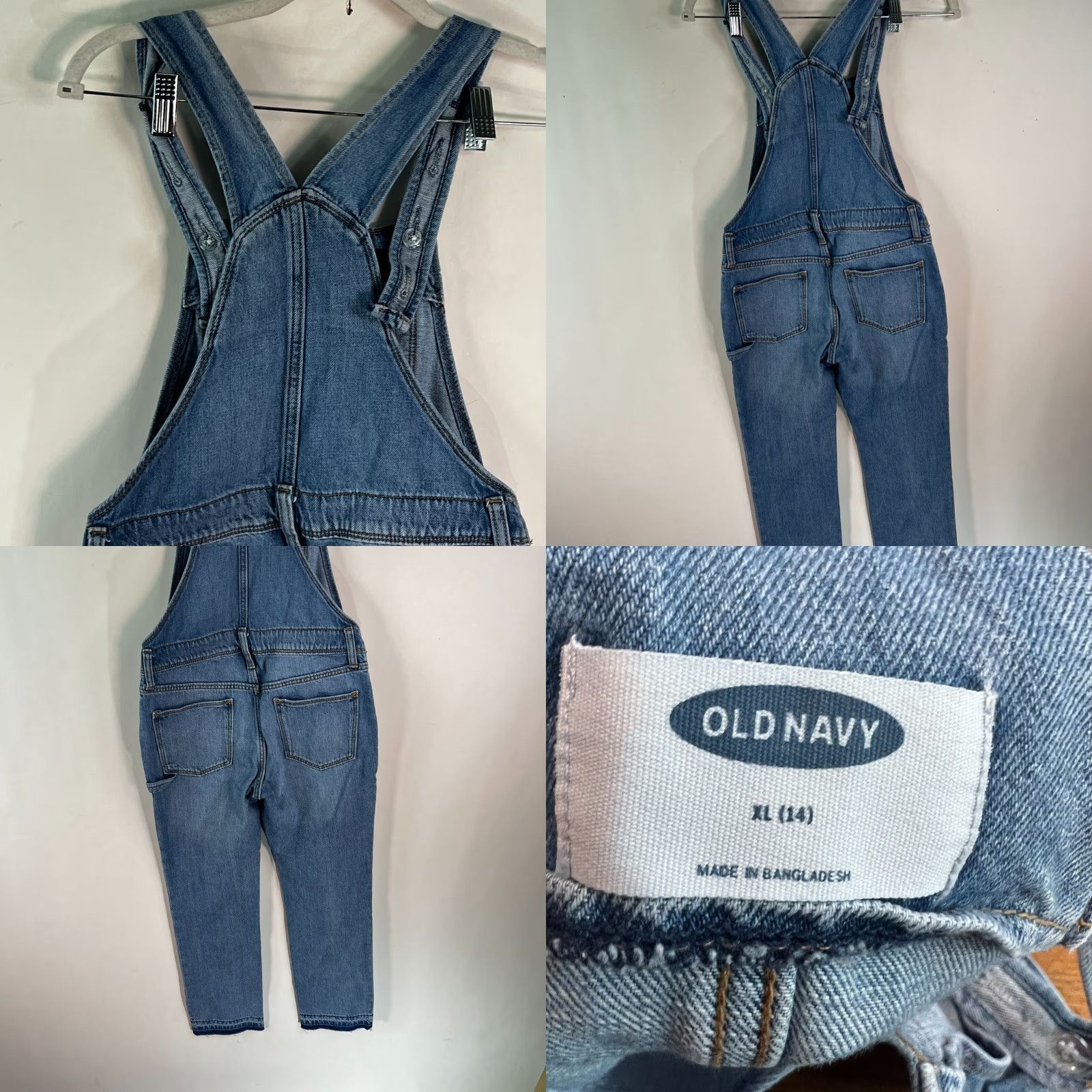 Old Navy Old Navy Jeans Womens Carpenter Bibs Size 14 Blue Denim Regular Fit Size 36" / US 14 / IT 50 - 8 Thumbnail