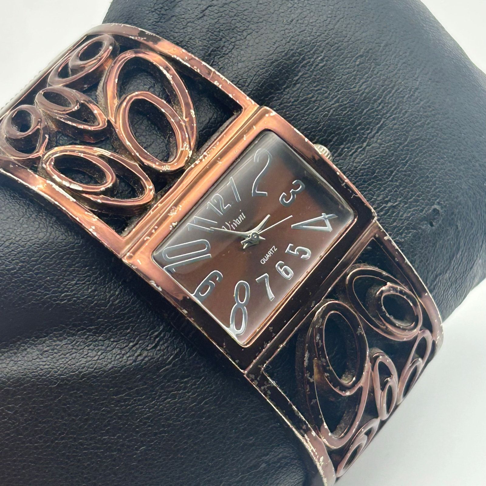 Other Vivani Women's Rose Gold Tone Wide Cuff Bangle Watch Size ONE SIZE - 3 Thumbnail