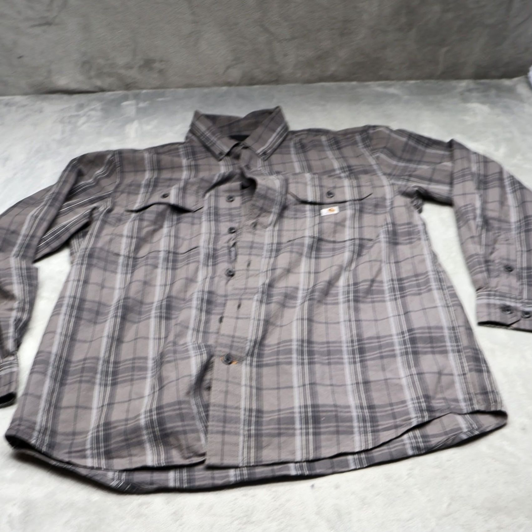Carhartt Carhartt Shirt Mens Large Black Plaid Loose Fit Midweight Chambray Long Sleeve Size US L / EU 52-54 / 3 - 2 Thumbnail