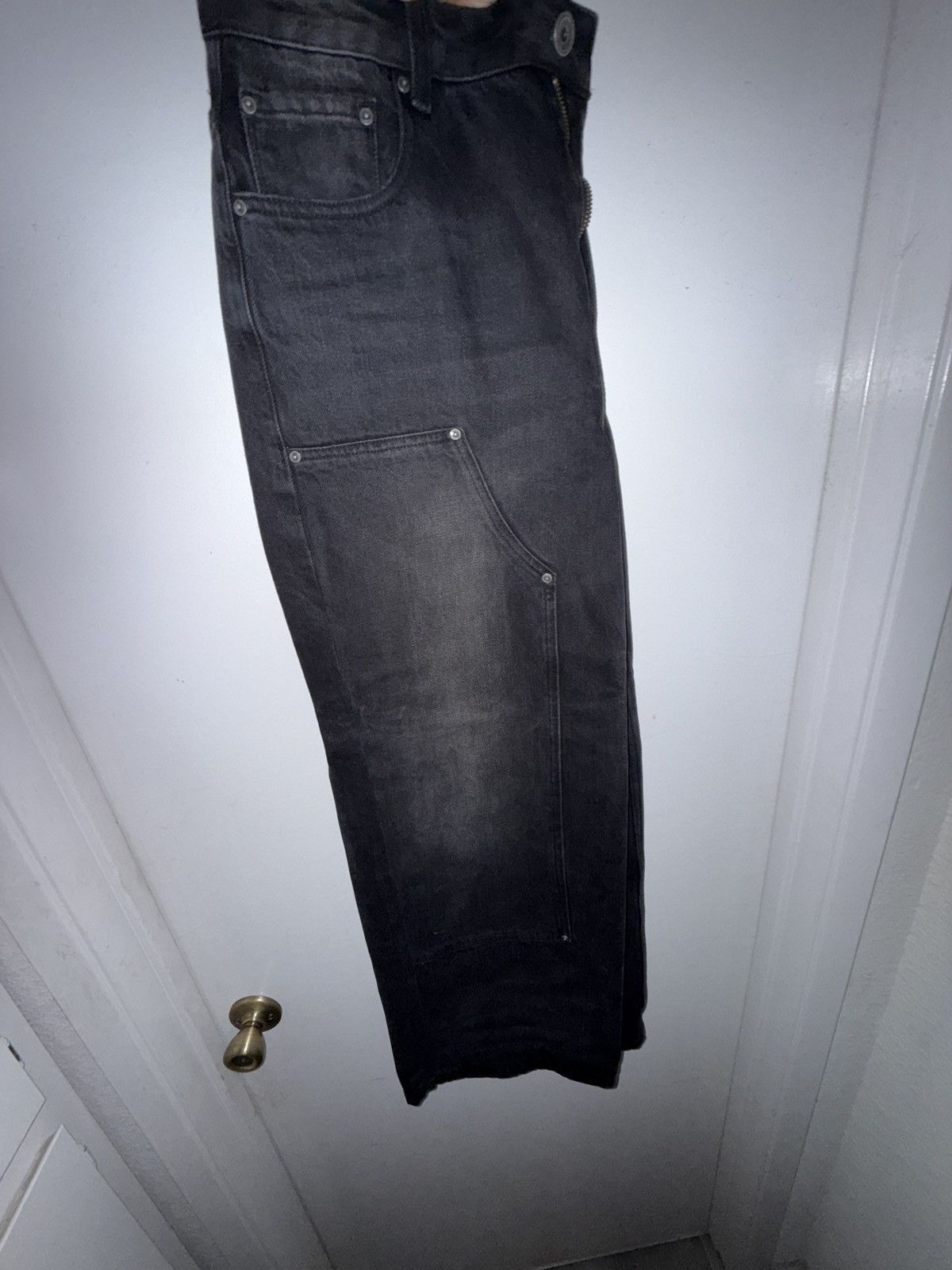 Vintage Black double knee baggy denim Size US 32 / EU 48 - 2 Thumbnail