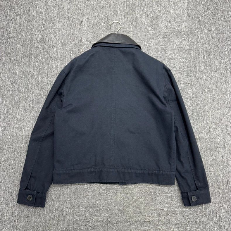 Loewe loewe Leather-collared denim jacket 2506-Nextarrow Size US S / EU 44-46 / 1 - 5 Thumbnail