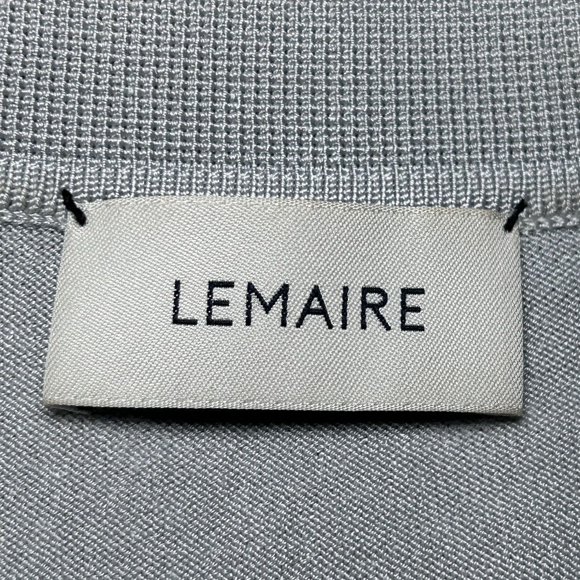 Lemaire Lemaire Viscose Jacquard Knit Long Sleeve Polo Gray S Size US S / EU 44-46 / 1 - 12 Thumbnail
