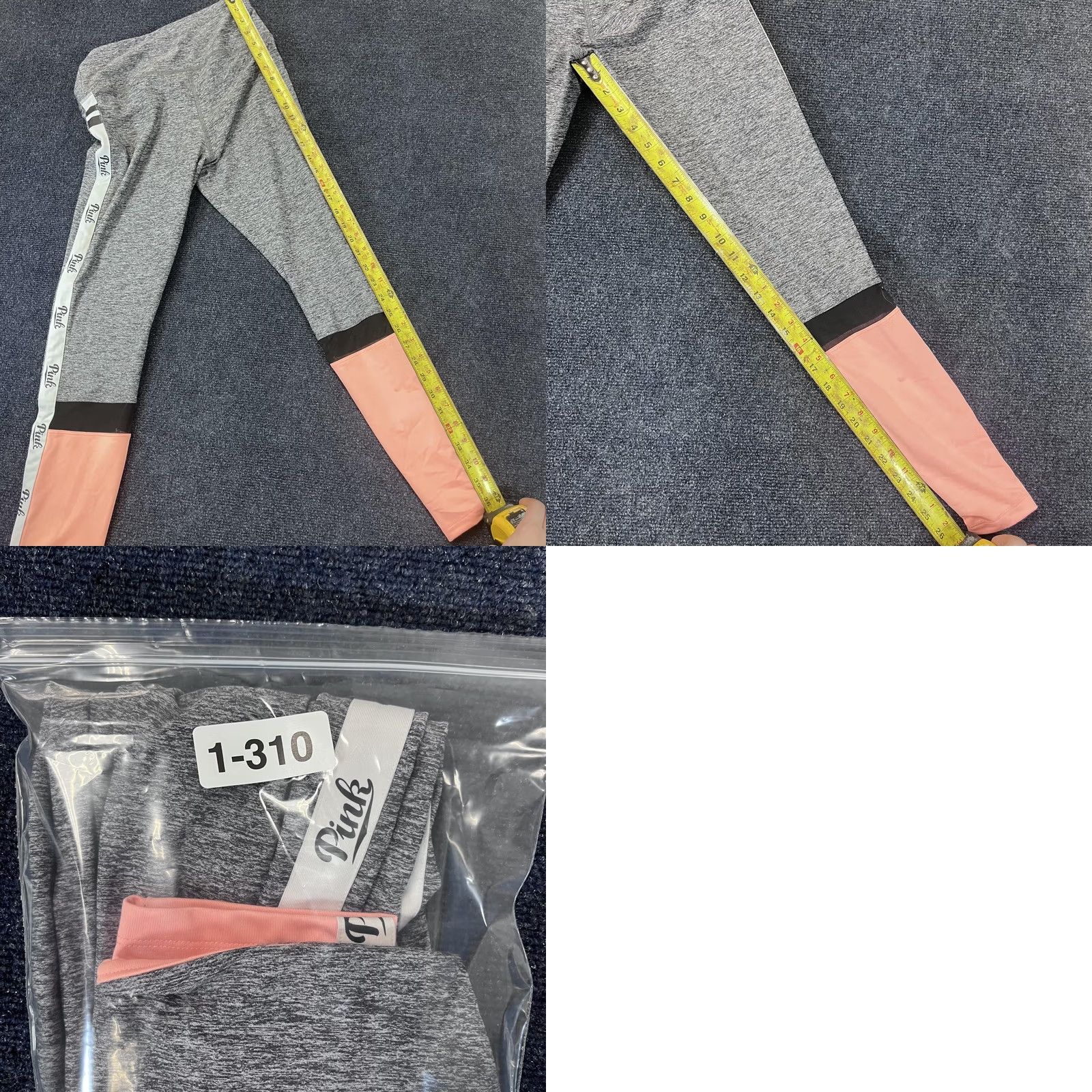 Pinko PINK Ultimate Leggings Womens M Yoga Pants Colorblock Gray Size 32" / US 10 / IT 46 - 8 Thumbnail