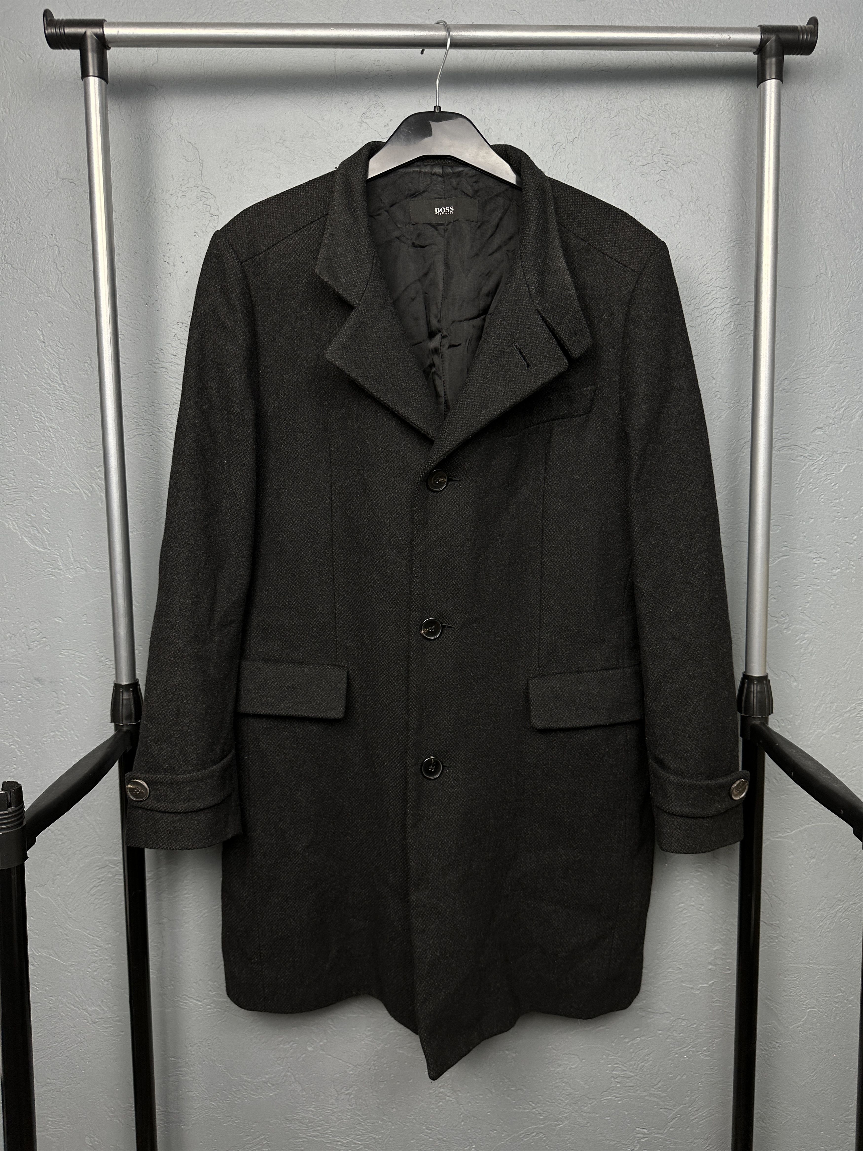Hugo Boss Hugo Boss Vintage Mens Wool Coat Jacket Size US M / EU 48-50 / 2 - 1 Thumbnail