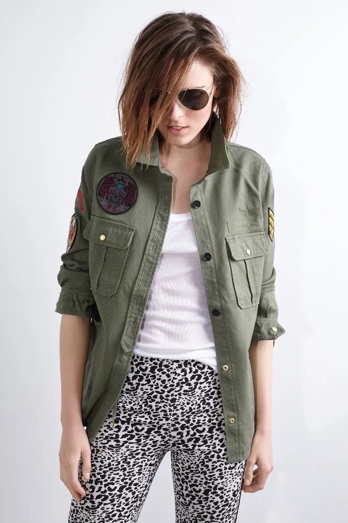 Zadig & Voltaire Zadig & Voltaire Military Utility Jacket Green Army Style Size M / US 6-8 / IT 42-44 - 1 Thumbnail