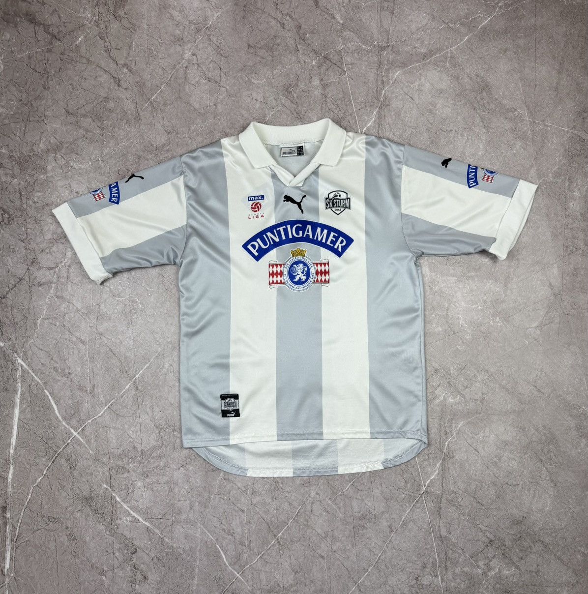 Puma VINTAGE 1998/99 SK STURM GRAZ PUMA AWAY JERSEY - #18 SCHOPP Size US S / EU 44-46 / 1 - 5 Thumbnail